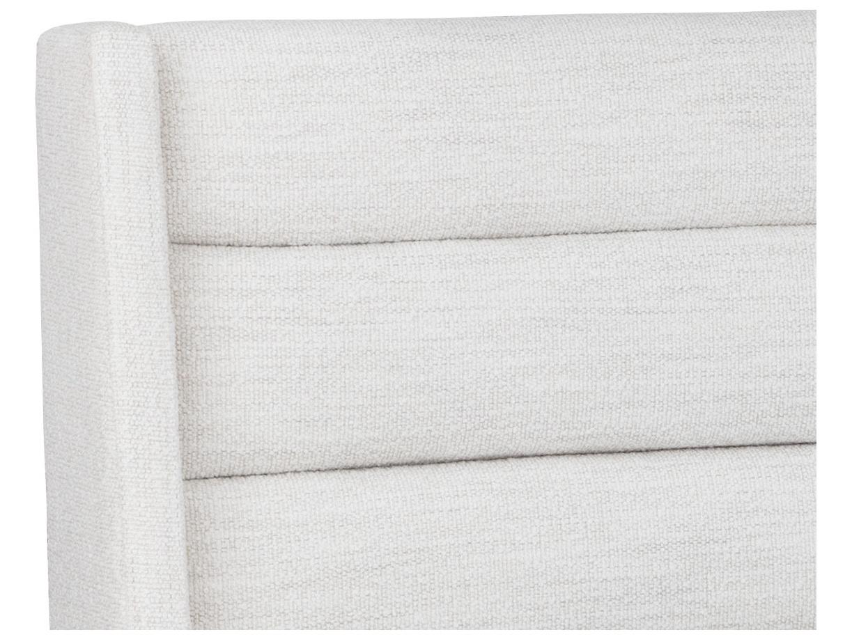 Sunpan Emmit Merino Pearl White Upholstered King Platform Bed