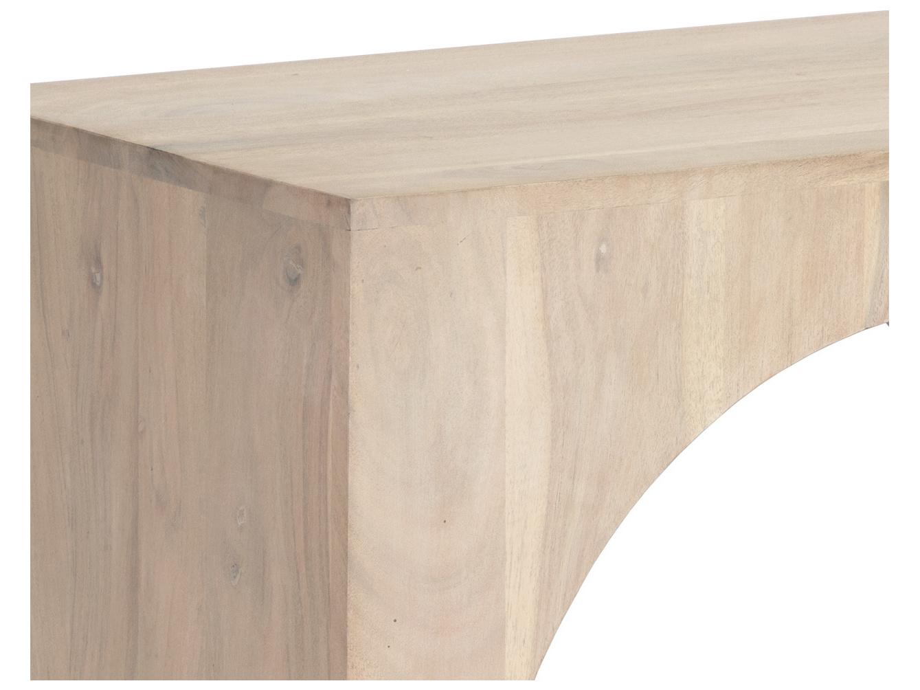 Sunpan Salma Rectangular Wood Light Wash End Table