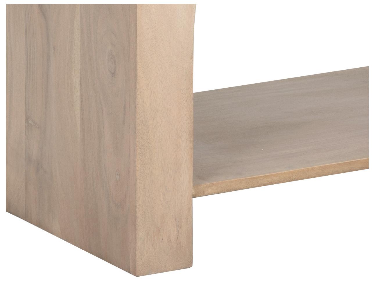 Sunpan Salma Rectangular Wood Light Wash End Table