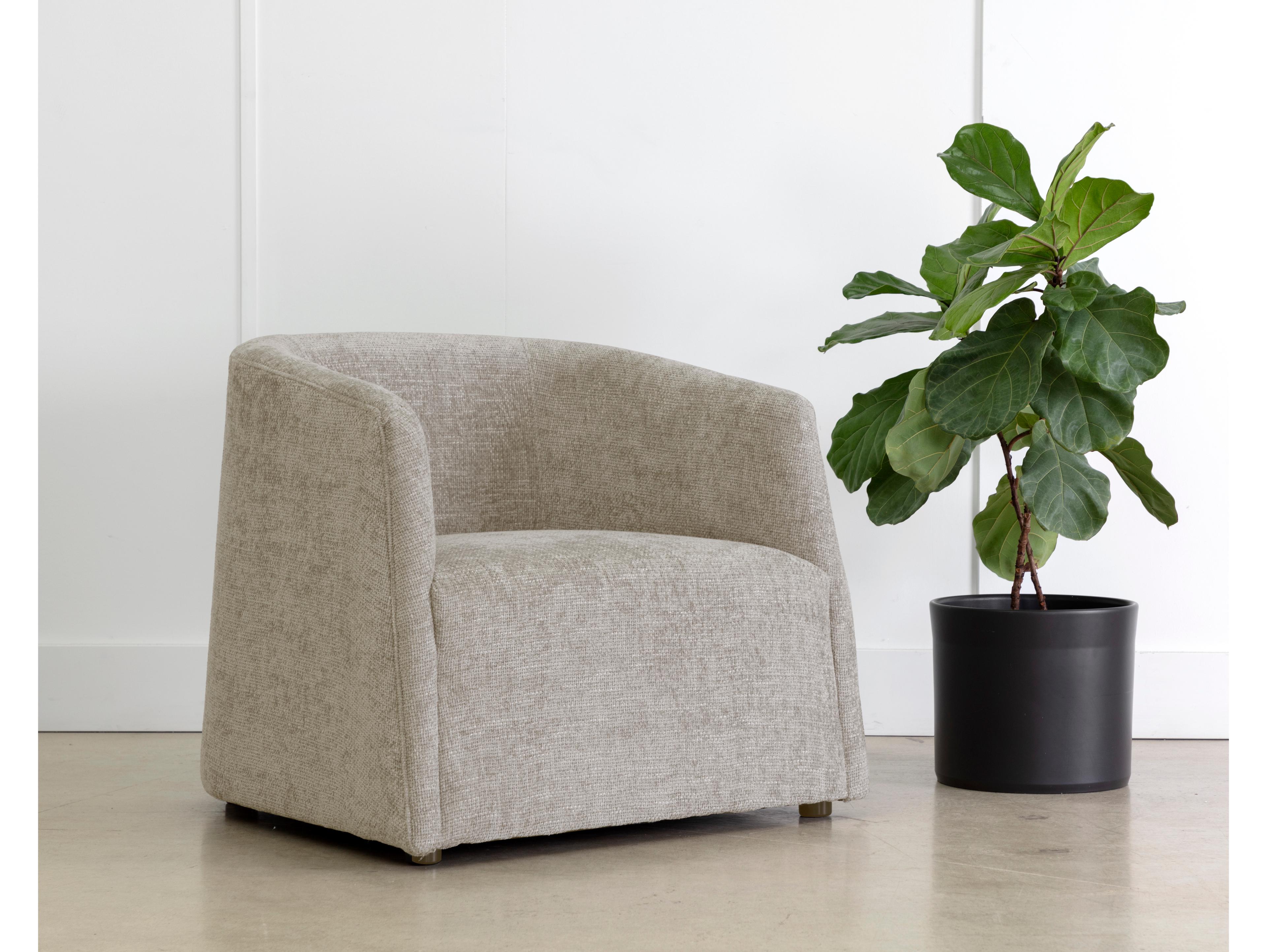 Sunpan Serenade Beige Fabric Accent Chair