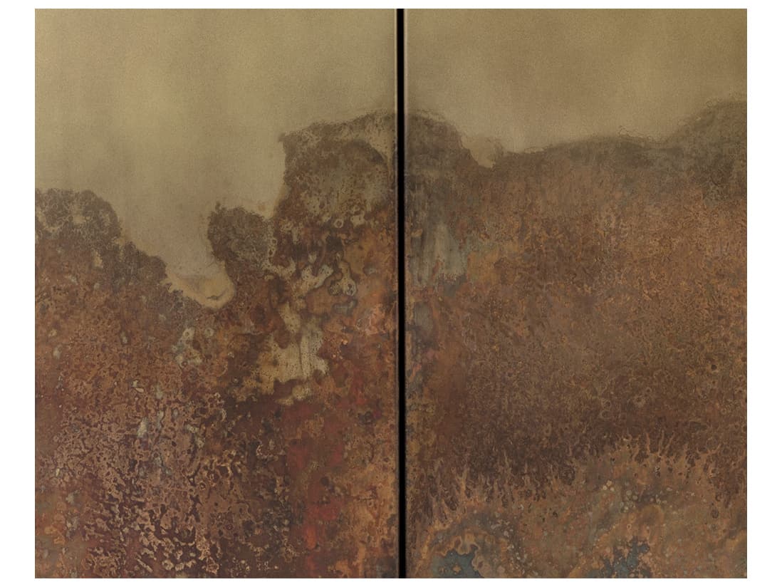 Sunpan Auburn 60" Antique Brass Black Sideboard