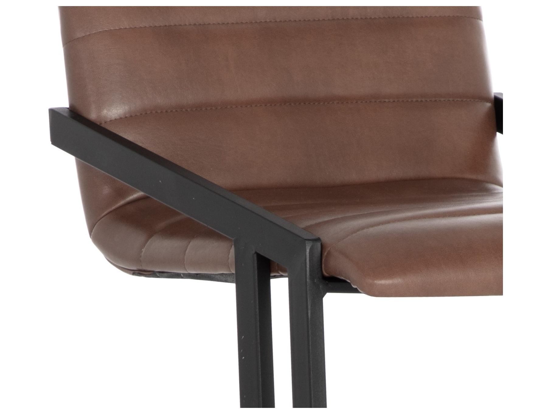 Sunpan Webber Bravo Cognac Faux Leather Bar Stool