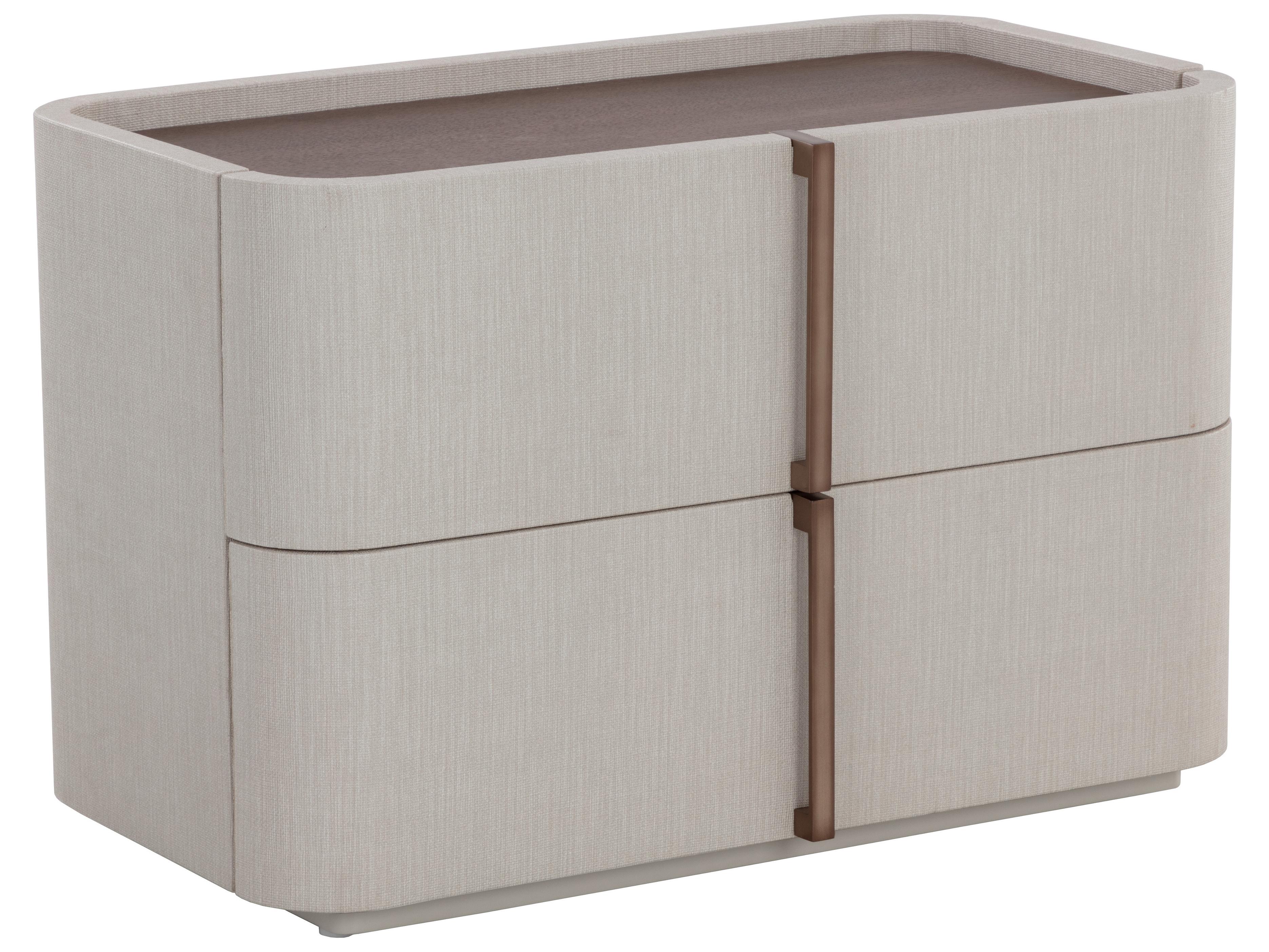 Sunpan Jamille 2-Drawers Cream Nightstand
