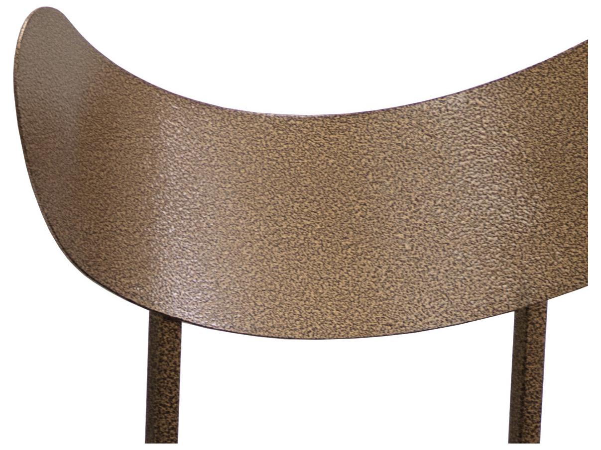 Sunpan Gibbons Antique Brass Charcoal Black Leather Bar Stool