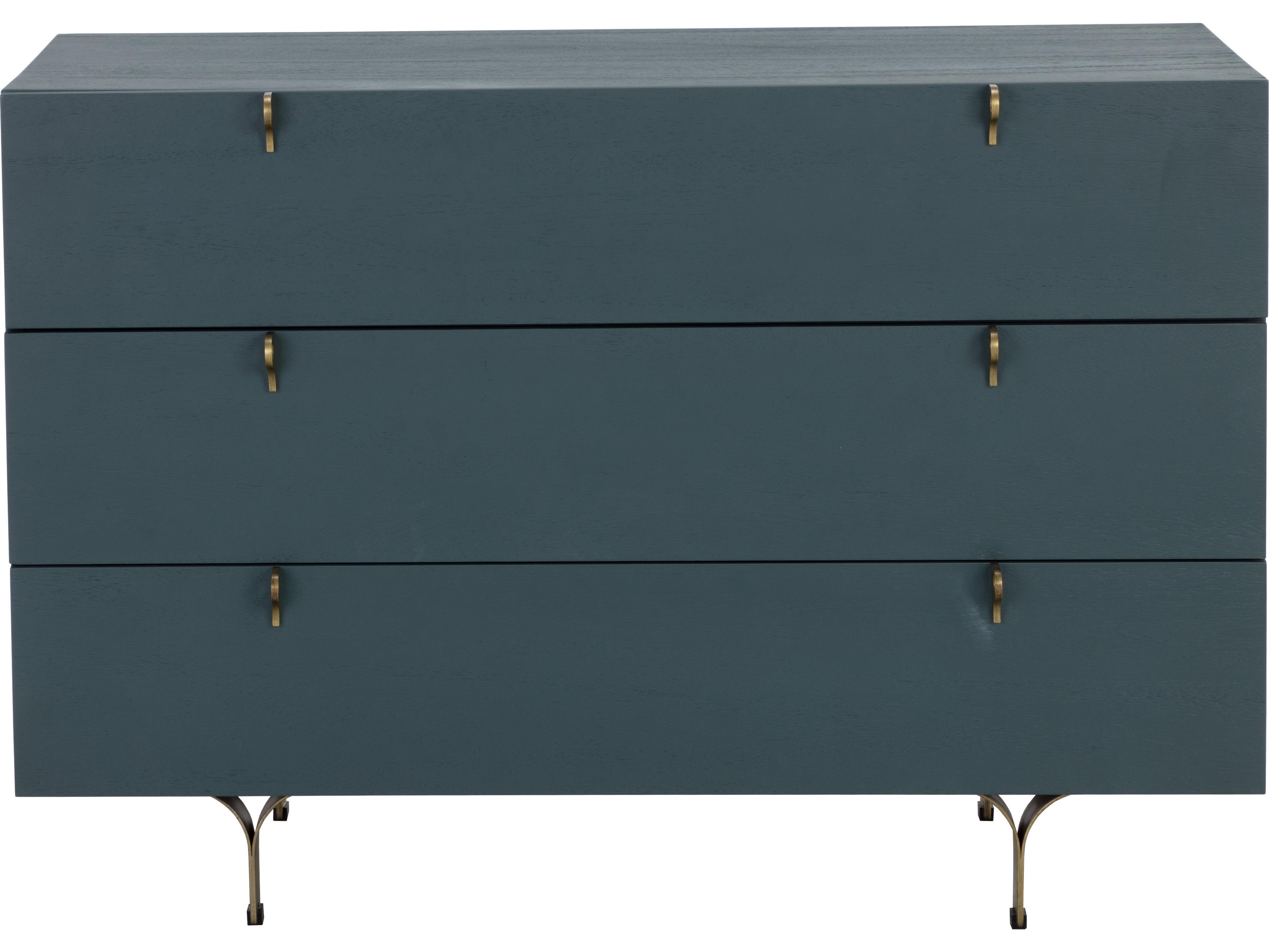 Sunpan Celine 3-Drawers Blue Acacia Wood Single Dresser
