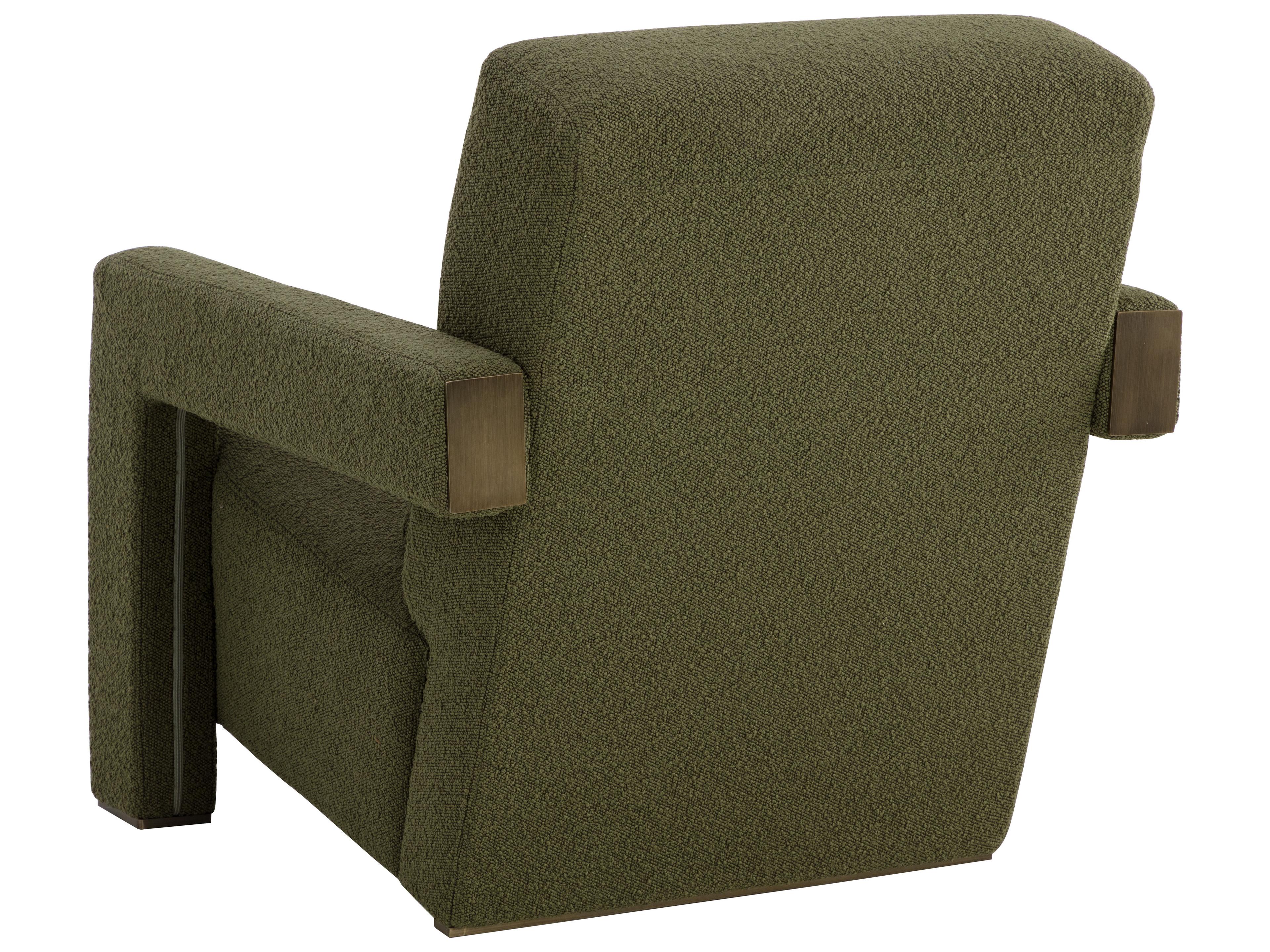 Sunpan Forester Green Fabric Accent Chair