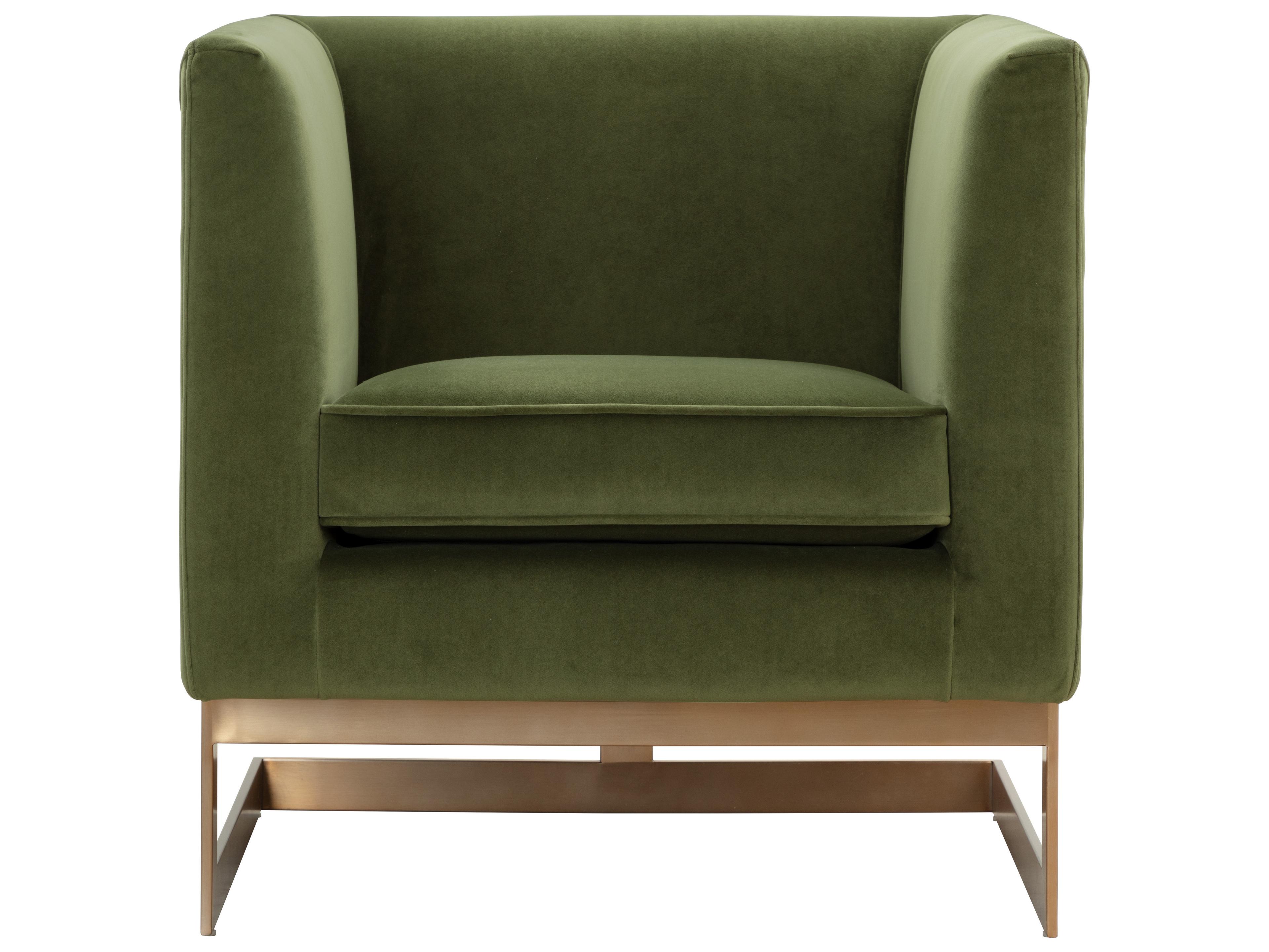 Sunpan Yvette Green Fabric Accent Chair