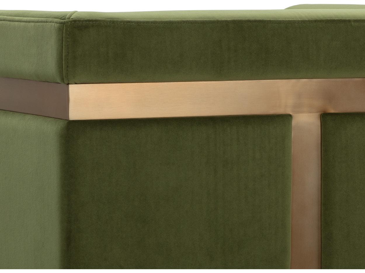 Sunpan Yvette Green Fabric Accent Chair