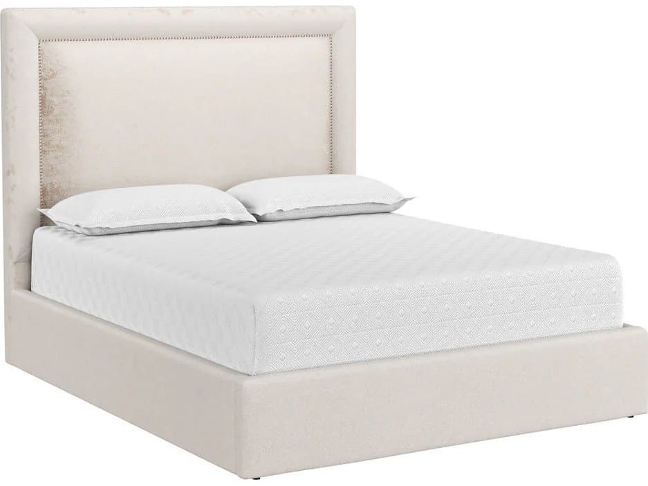 Sunpan Nylah Bergen Taupe Beige Upholstered Queen Platform Bed