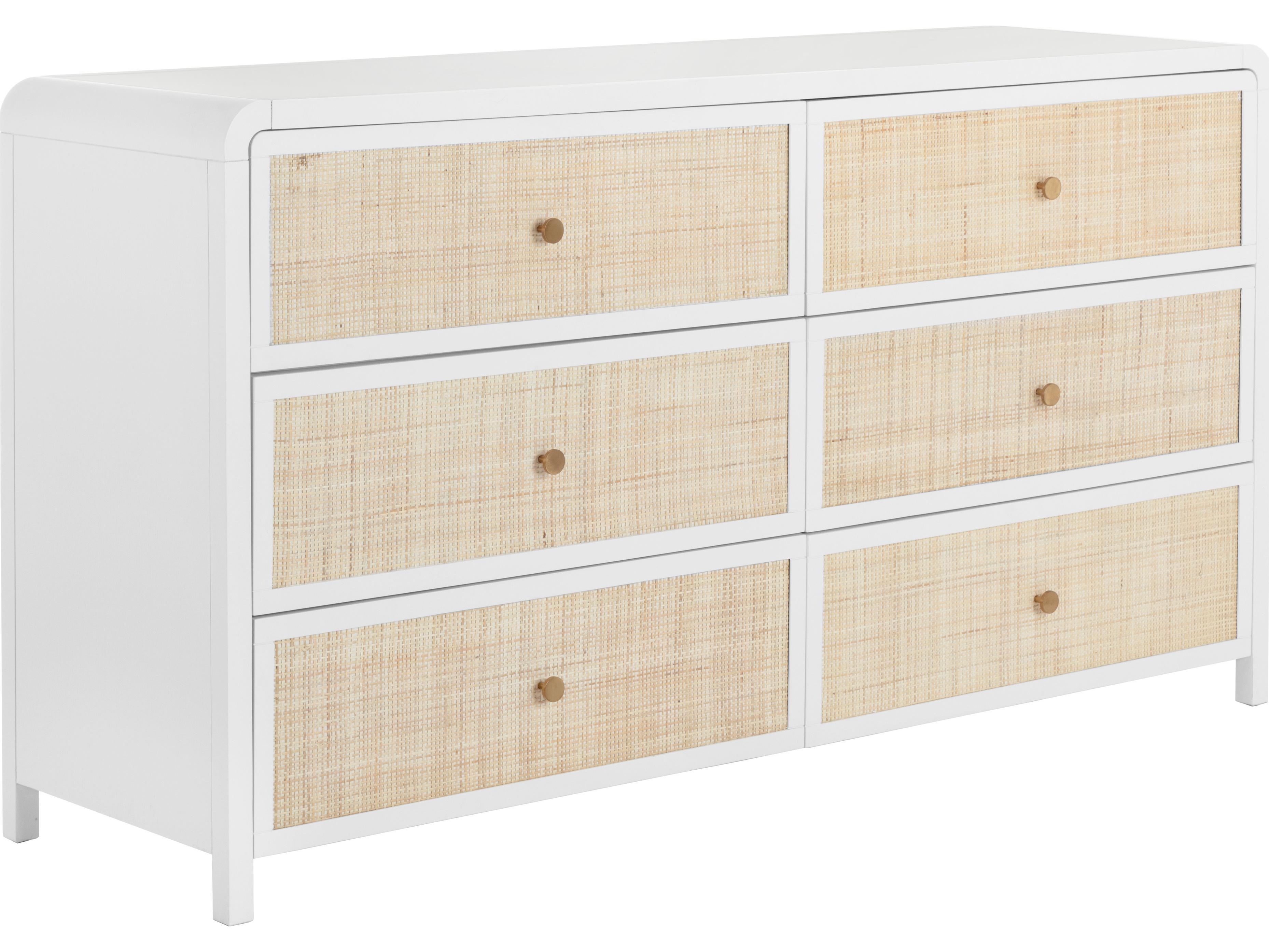 Sunpan Tierra 6-Drawers Oak Wood Double Dresser