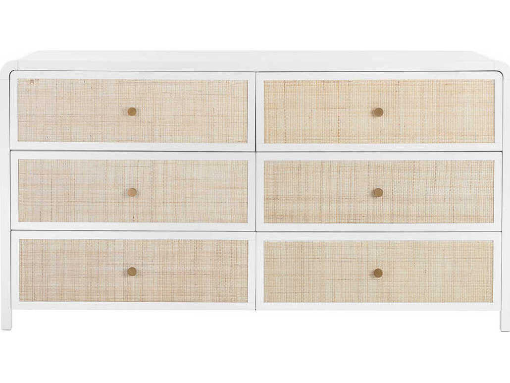 Sunpan Tierra 6-Drawers Oak Wood Double Dresser