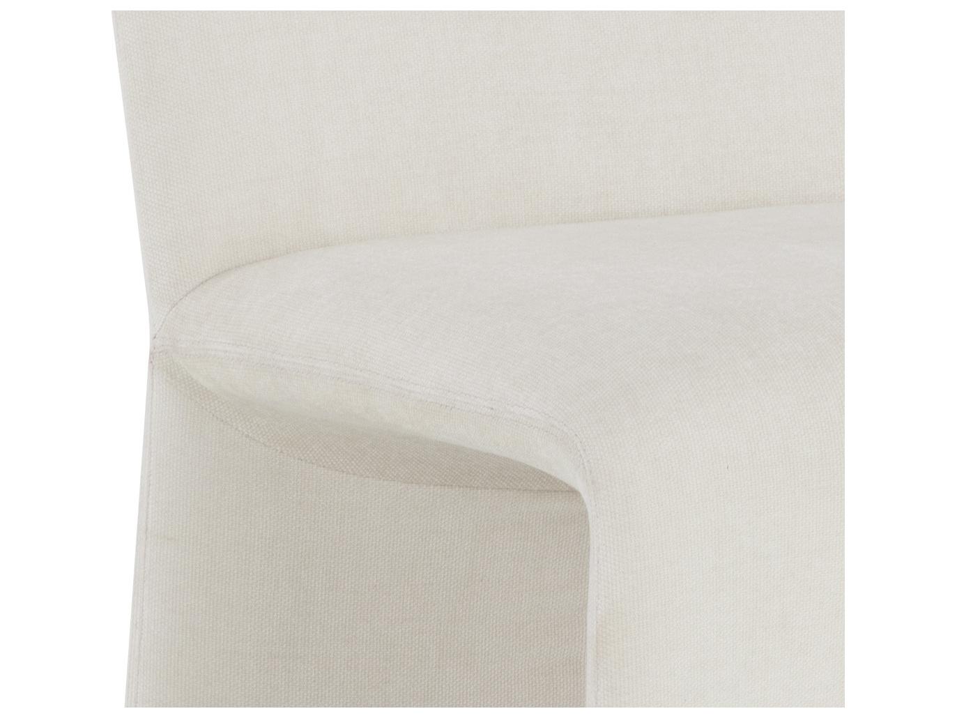 Sunpan Iluka White Upholstered Side Dining Chair