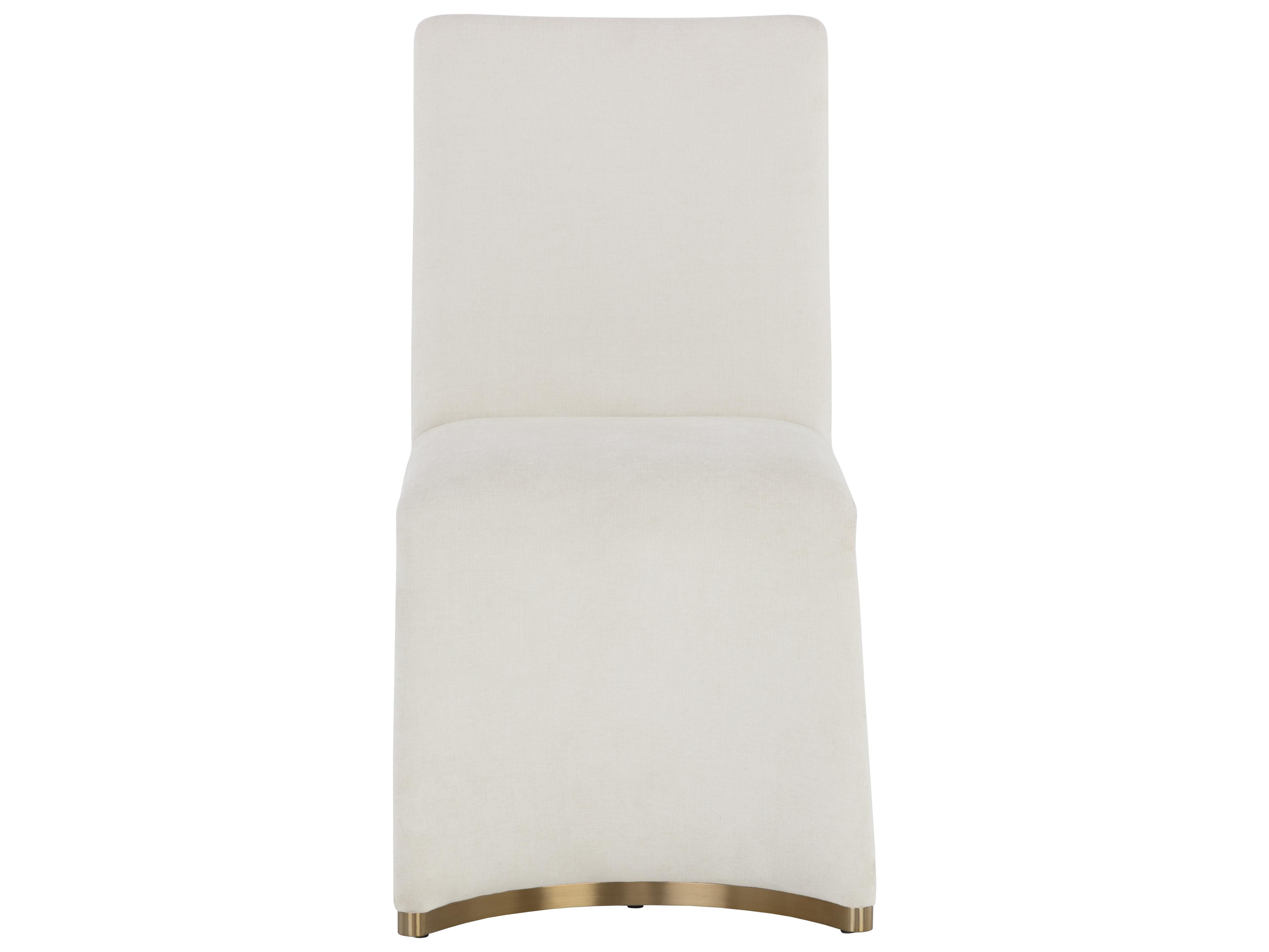 Sunpan Iluka White Upholstered Side Dining Chair