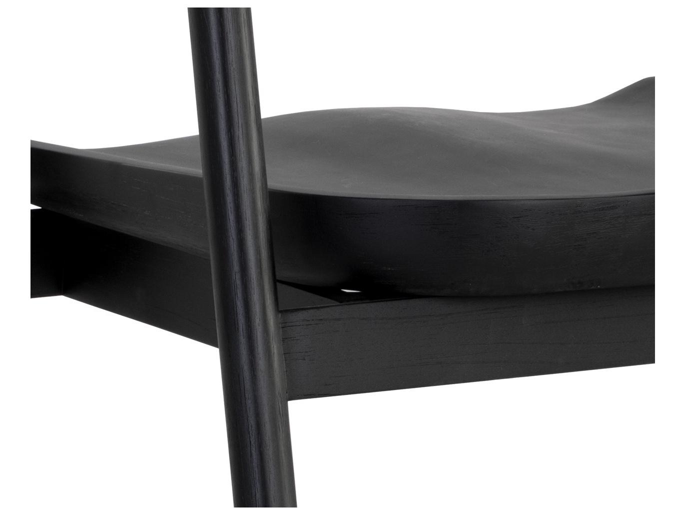 Sunpan Jeremy Oak Wood Black Arm Dining Chair