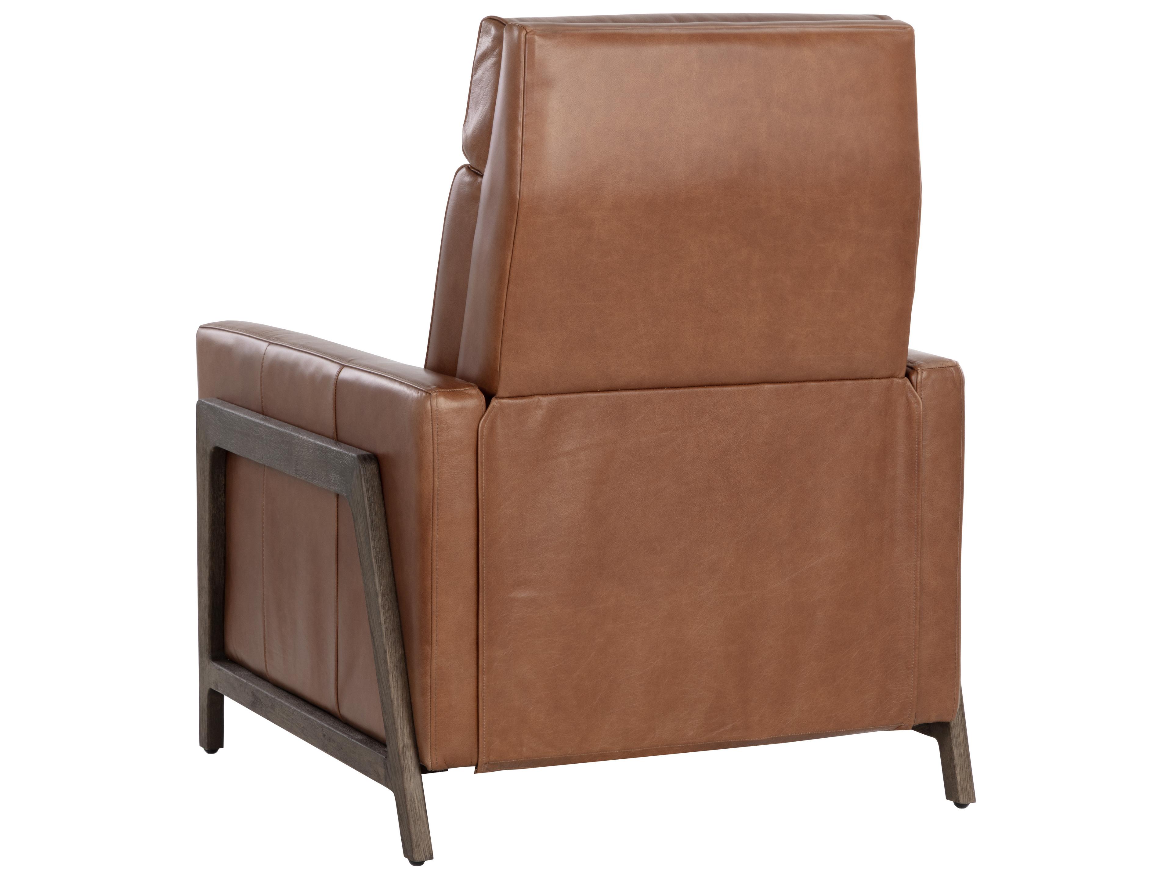 Sunpan Brandon Brown Leather Accent Chair
