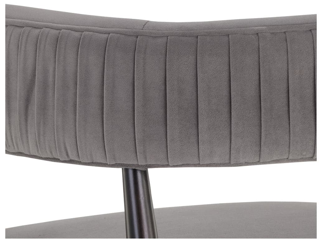 Sunpan Westport Birch Wood Gray Upholstered Arm Dining Chair