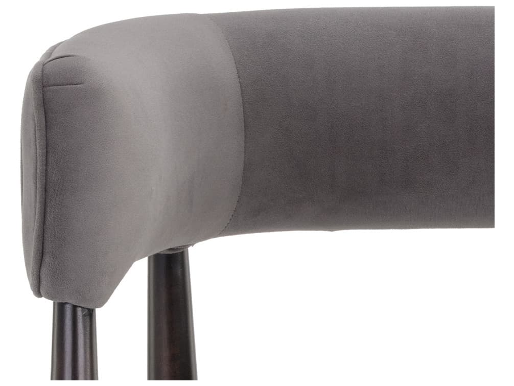 Sunpan Westport Birch Wood Gray Upholstered Arm Dining Chair