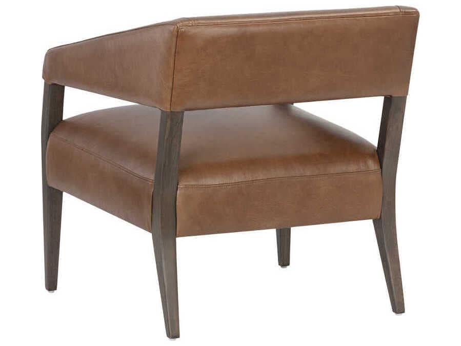 Sunpan Carlyle Shalimar Tobacco Leather Accent Chair