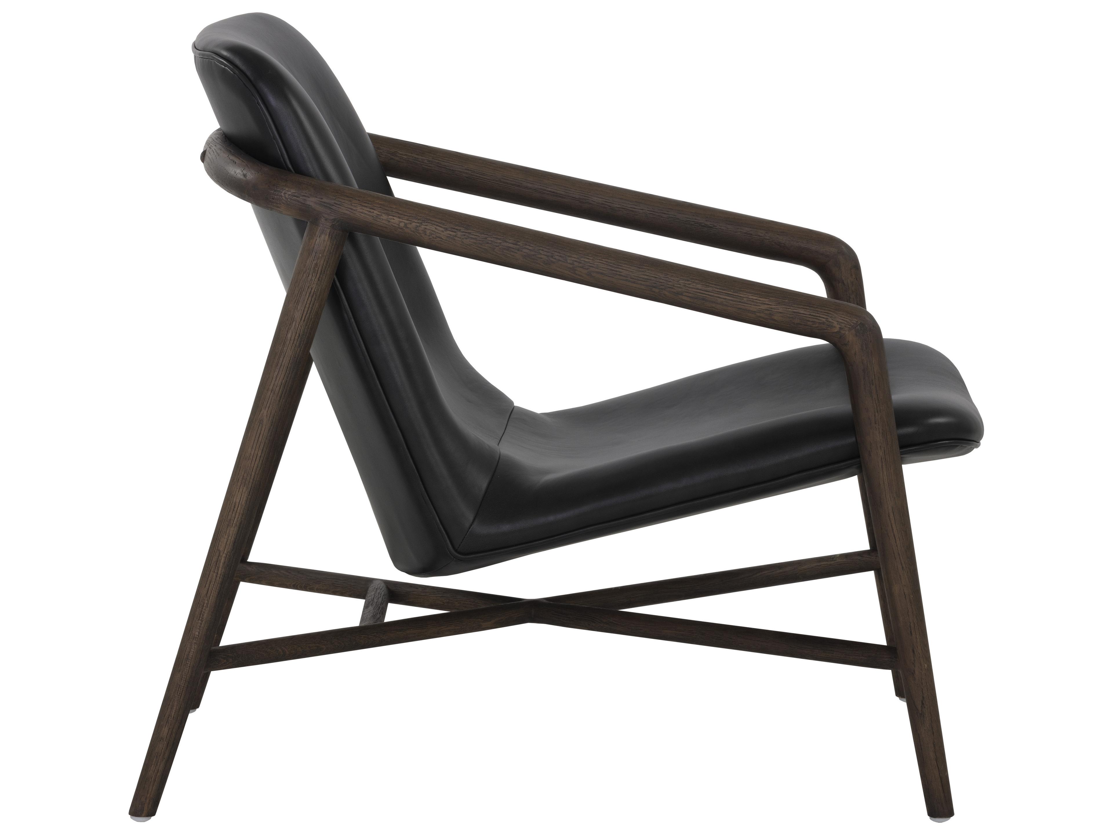 Sunpan Cinelli Gray Leather Accent Chair