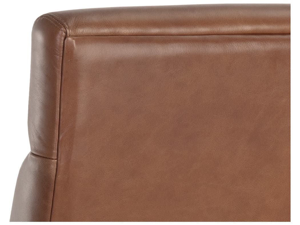 Sunpan Westport Brown Leather Adjustable Computer Office Chair