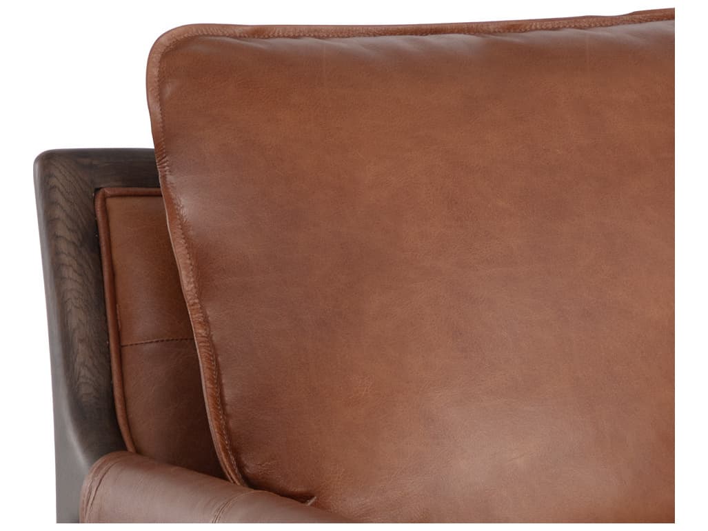Sunpan Mauti Brown Leather Accent Chair
