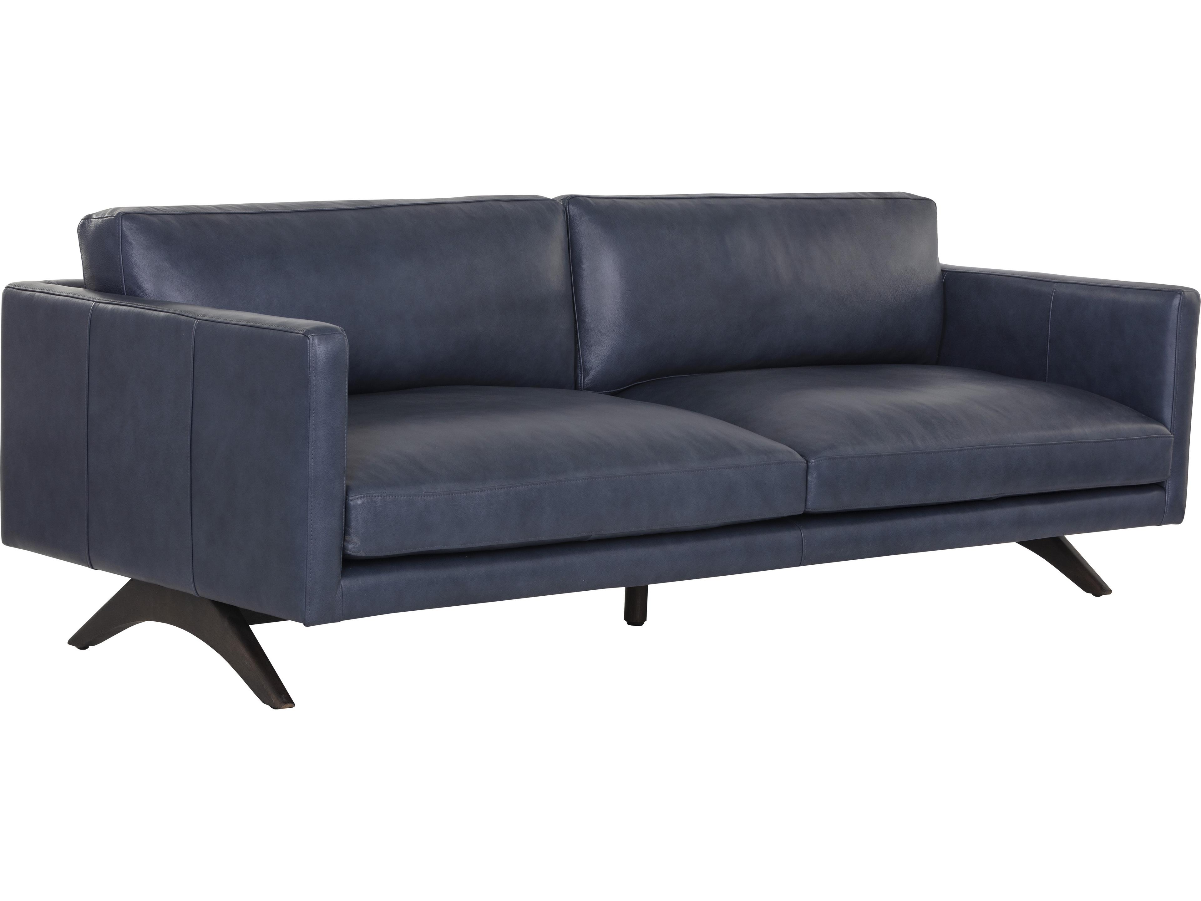 Sunpan Rogers 84" Rogers Sofa Cortina Ink Leather