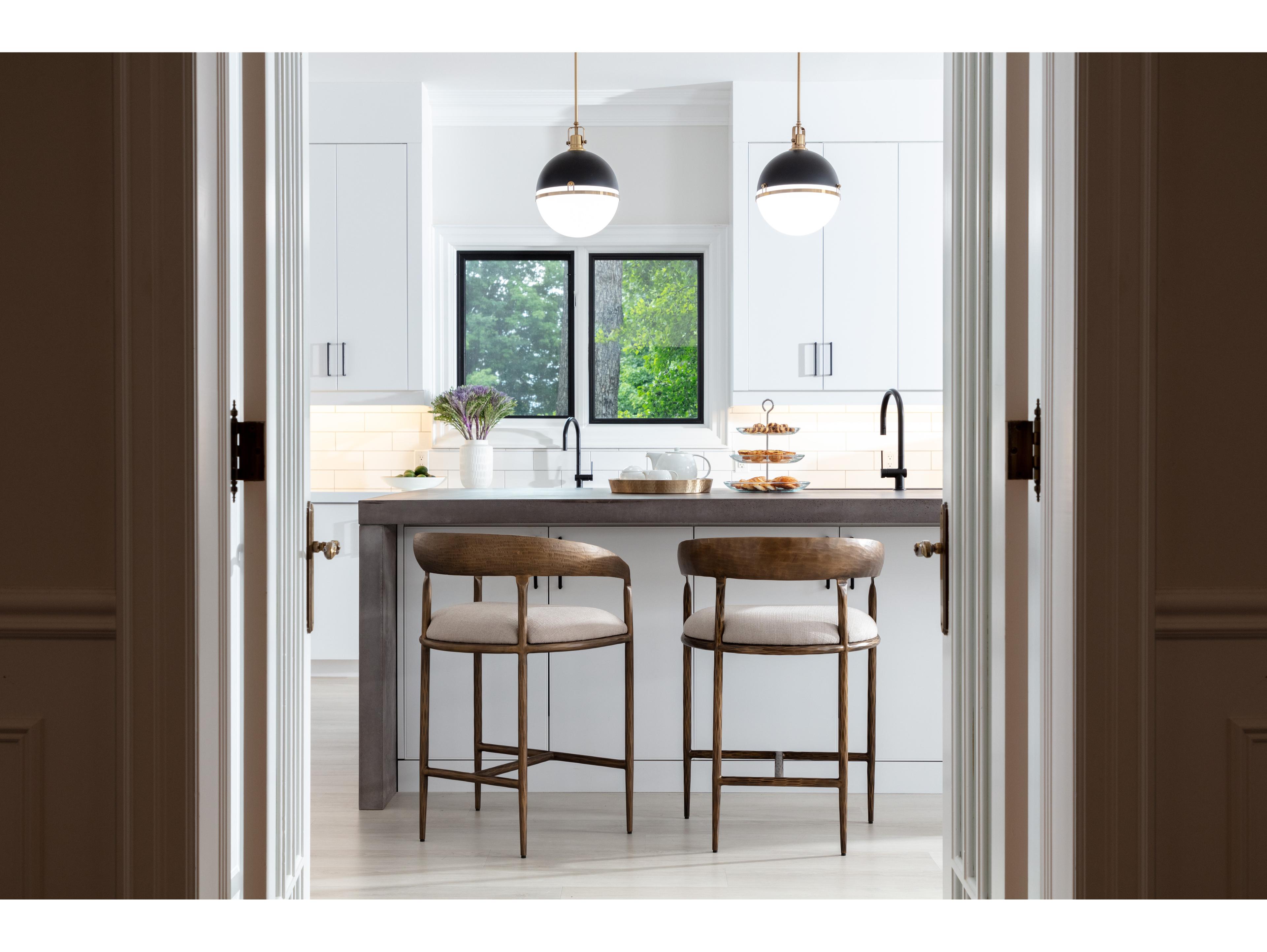 Sunpan Zanatta Zenith Taupe Grey Upholstered Counter Stool