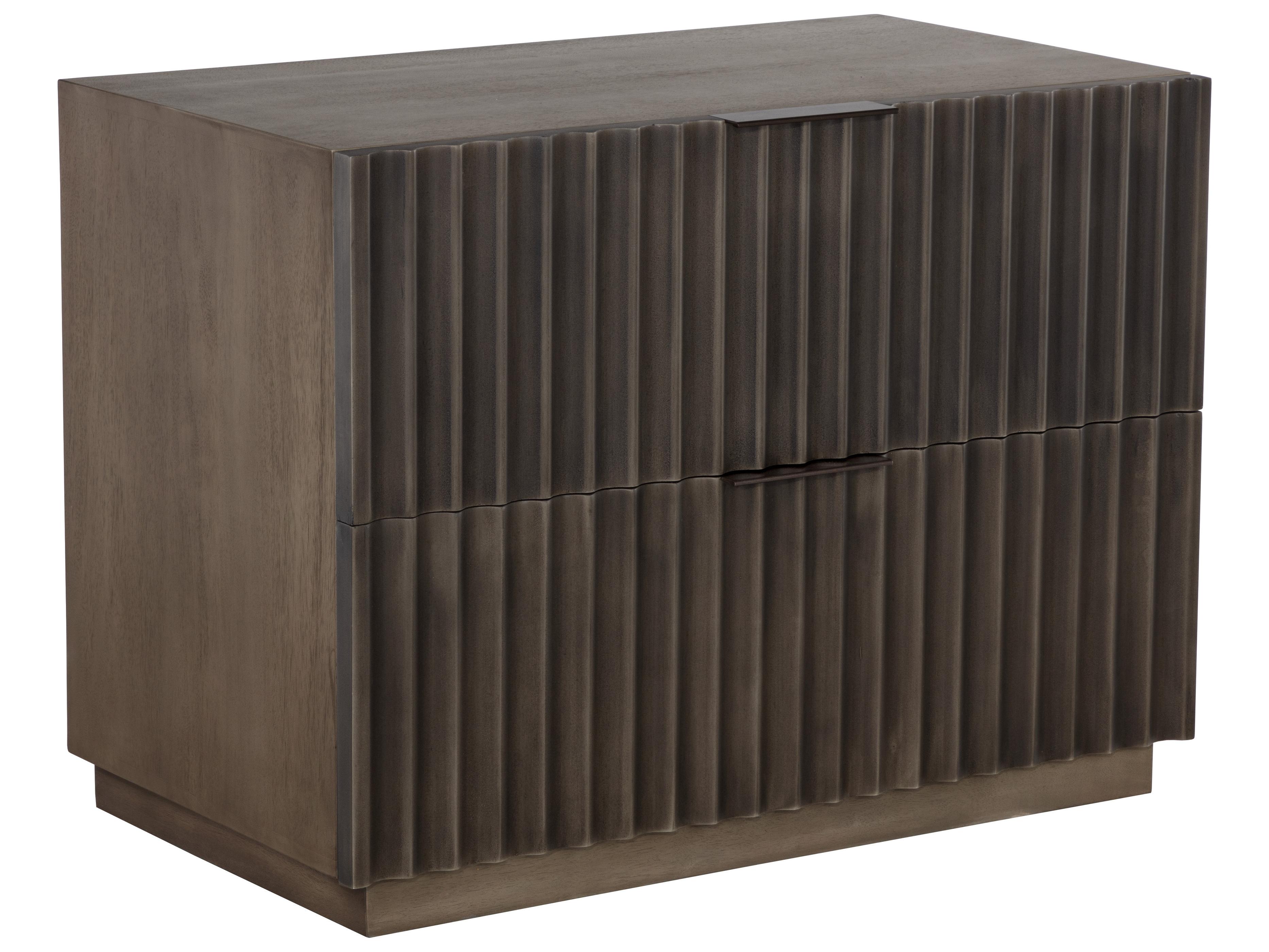 Sunpan Carlin 2-Drawers Brown Mango Wood Nightstand