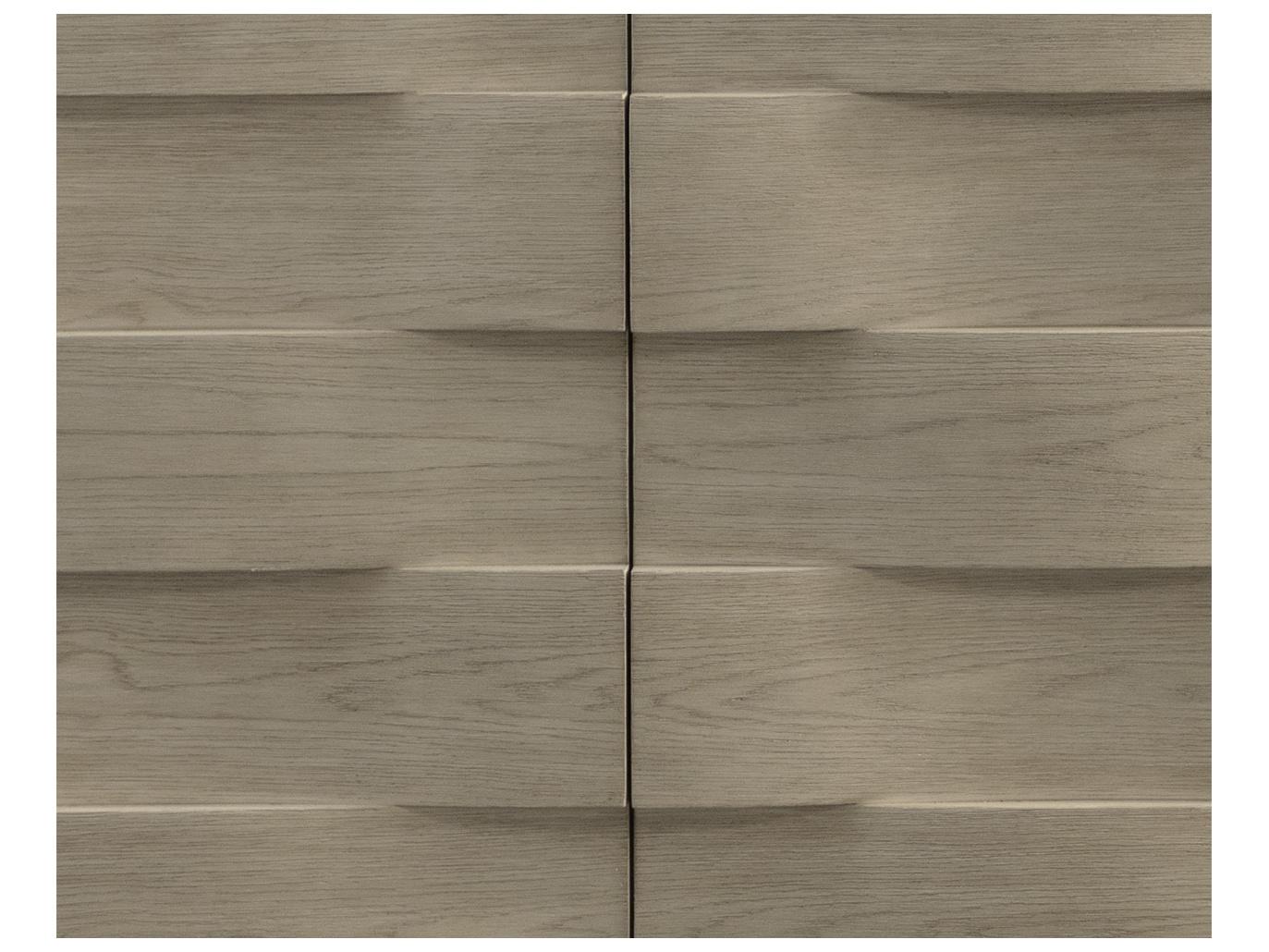 Sunpan Hoyos 75" Oak Wood Light Wash Warm Brass Sideboard