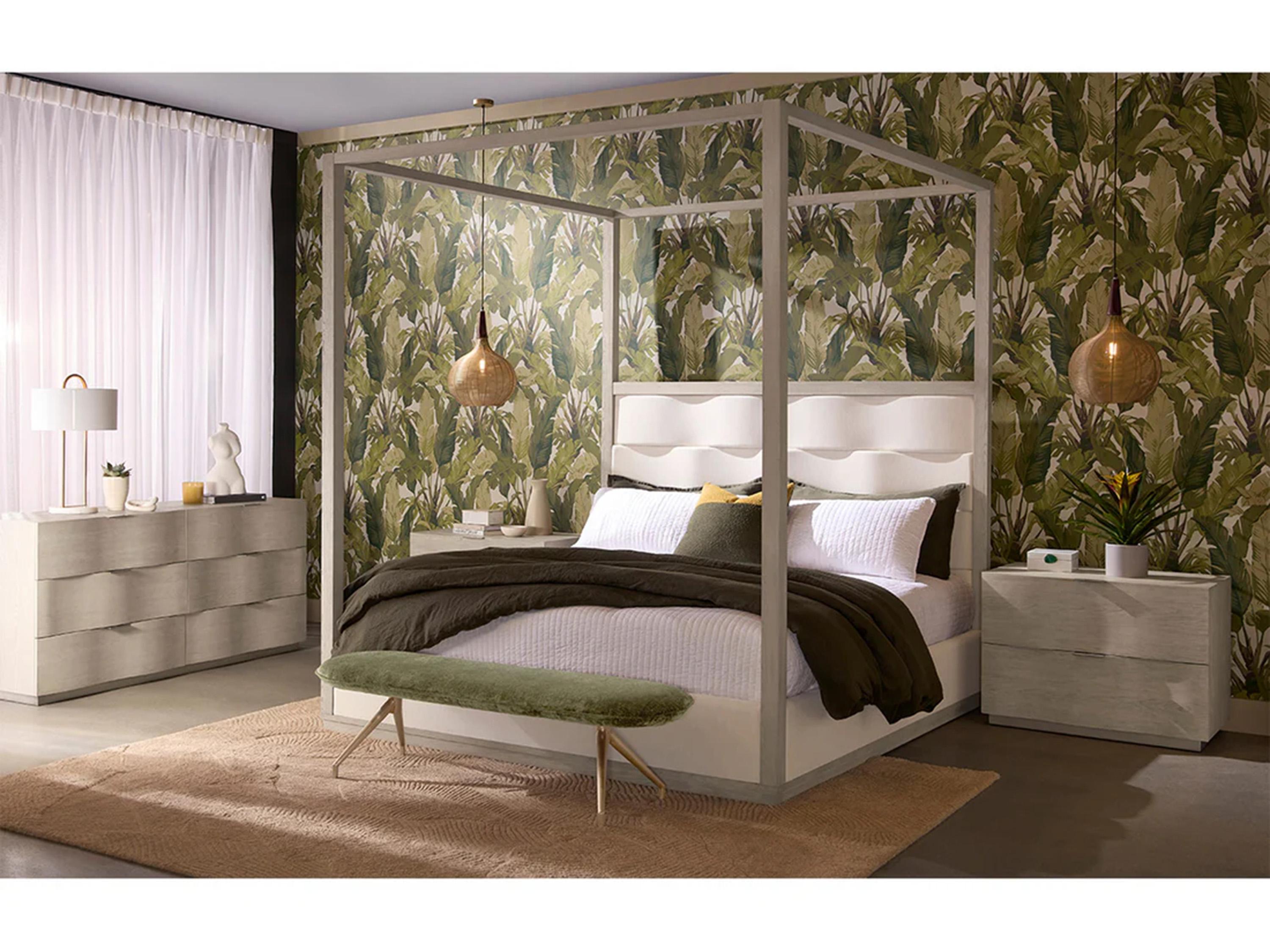 Sunpan Hoyos 2-Drawers Oak Wood Nightstand