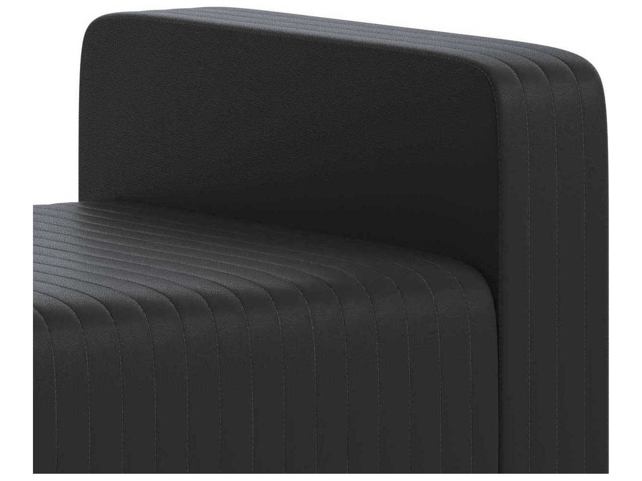 Sunpan Odette Maven Black Faux Leather Accent Bench