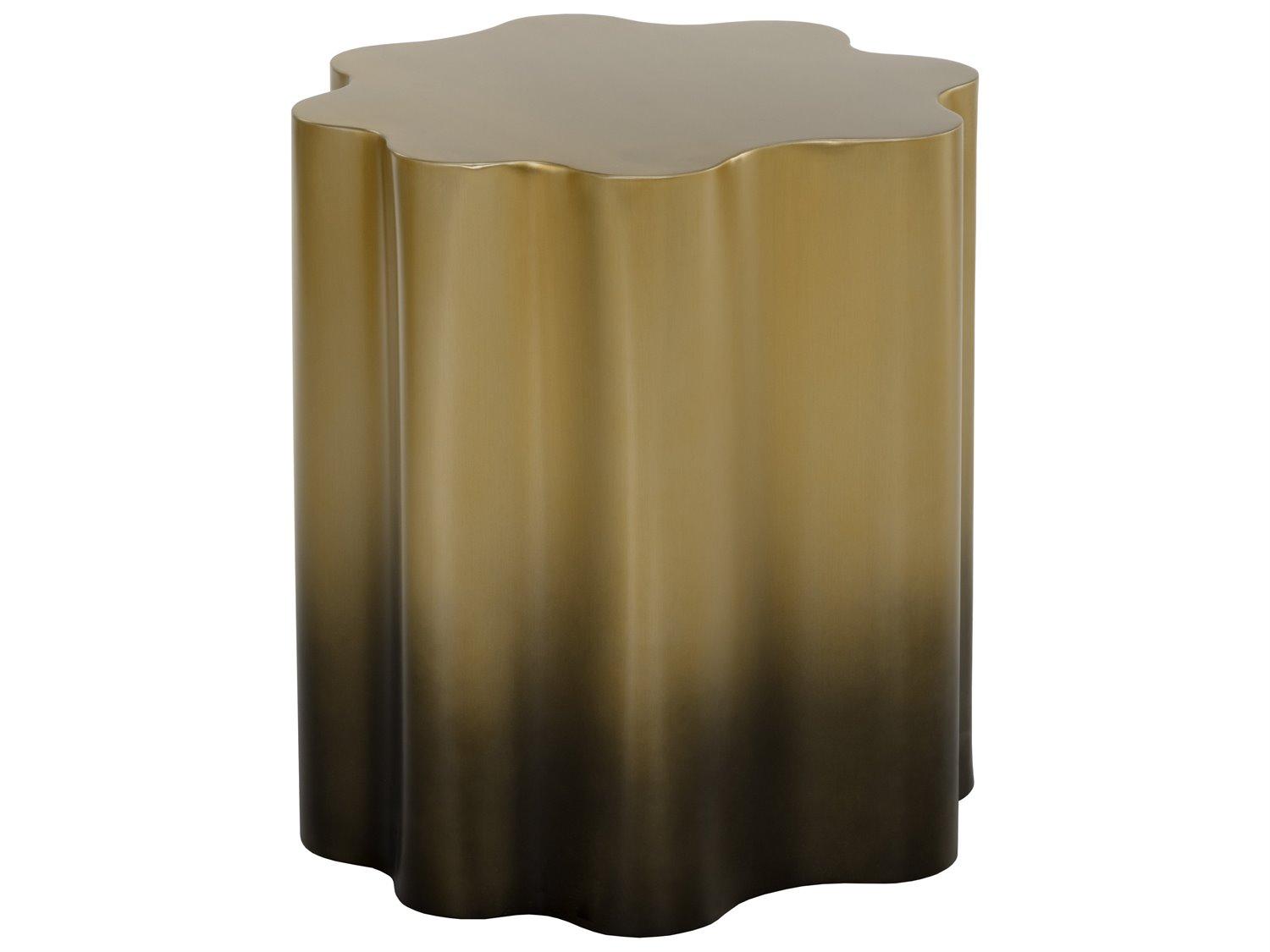 Sunpan Dahlia Metal Gold Ombre End Table