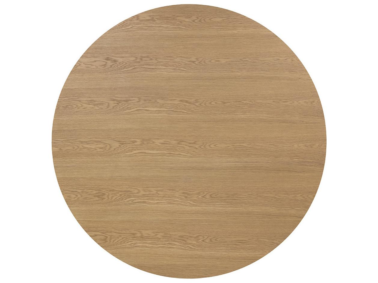 Sunpan Kalla Round Wood Rustic Oak Dining Table