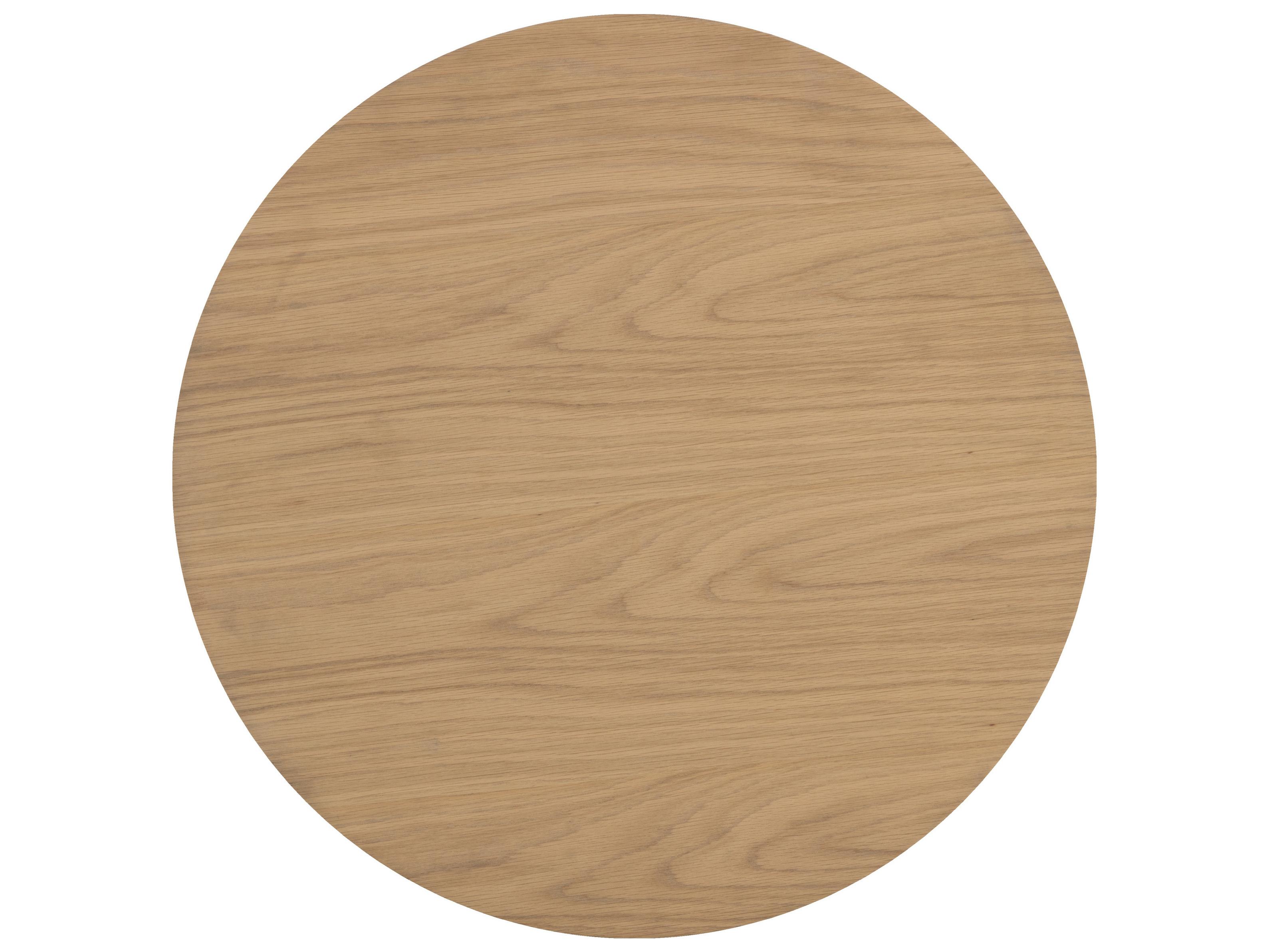 Sunpan Kalla Round Wood Rustic Oak End Table