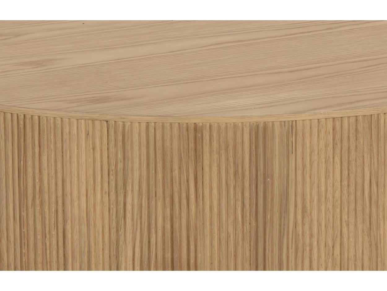 Sunpan Kalla Round Wood Brown Coffee Table