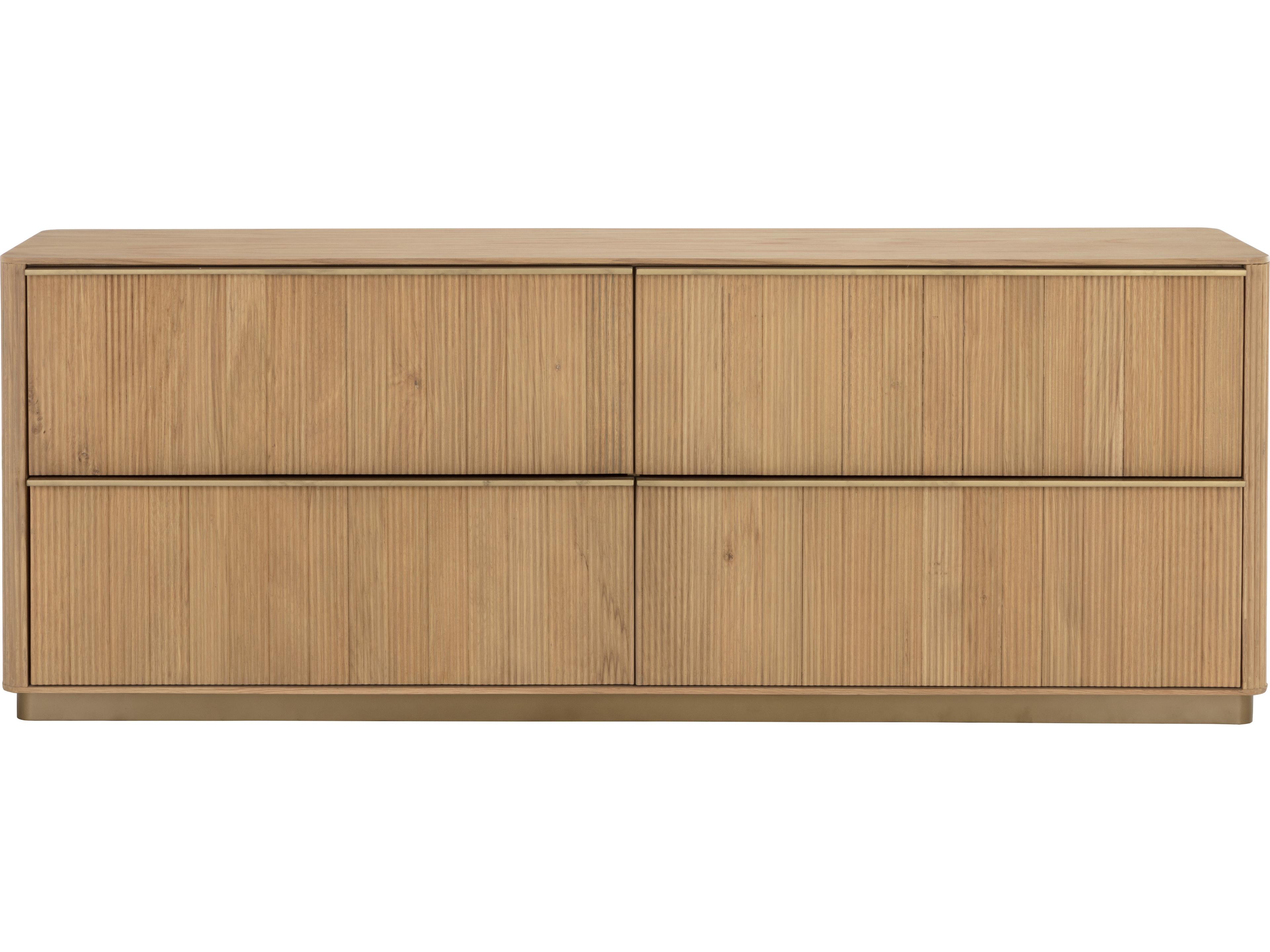 Sunpan Kalla 4-Drawers Oak Wood Double Dresser