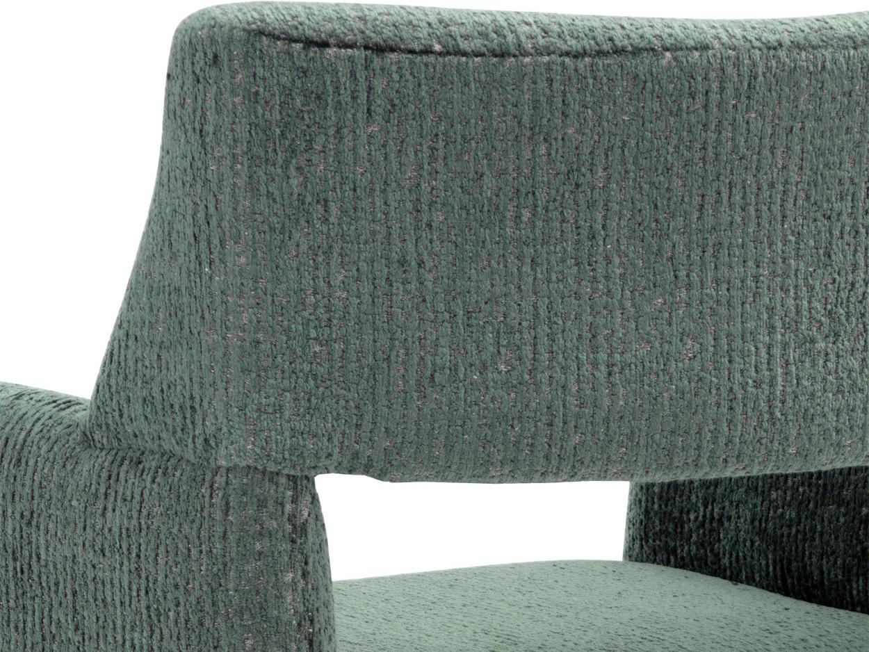 Sunpan Greco Green Upholstered Arm Dining Chair