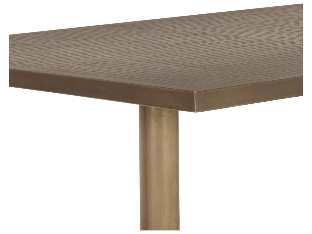 Sunpan Corina Gold Rectangular Metal Bar Table