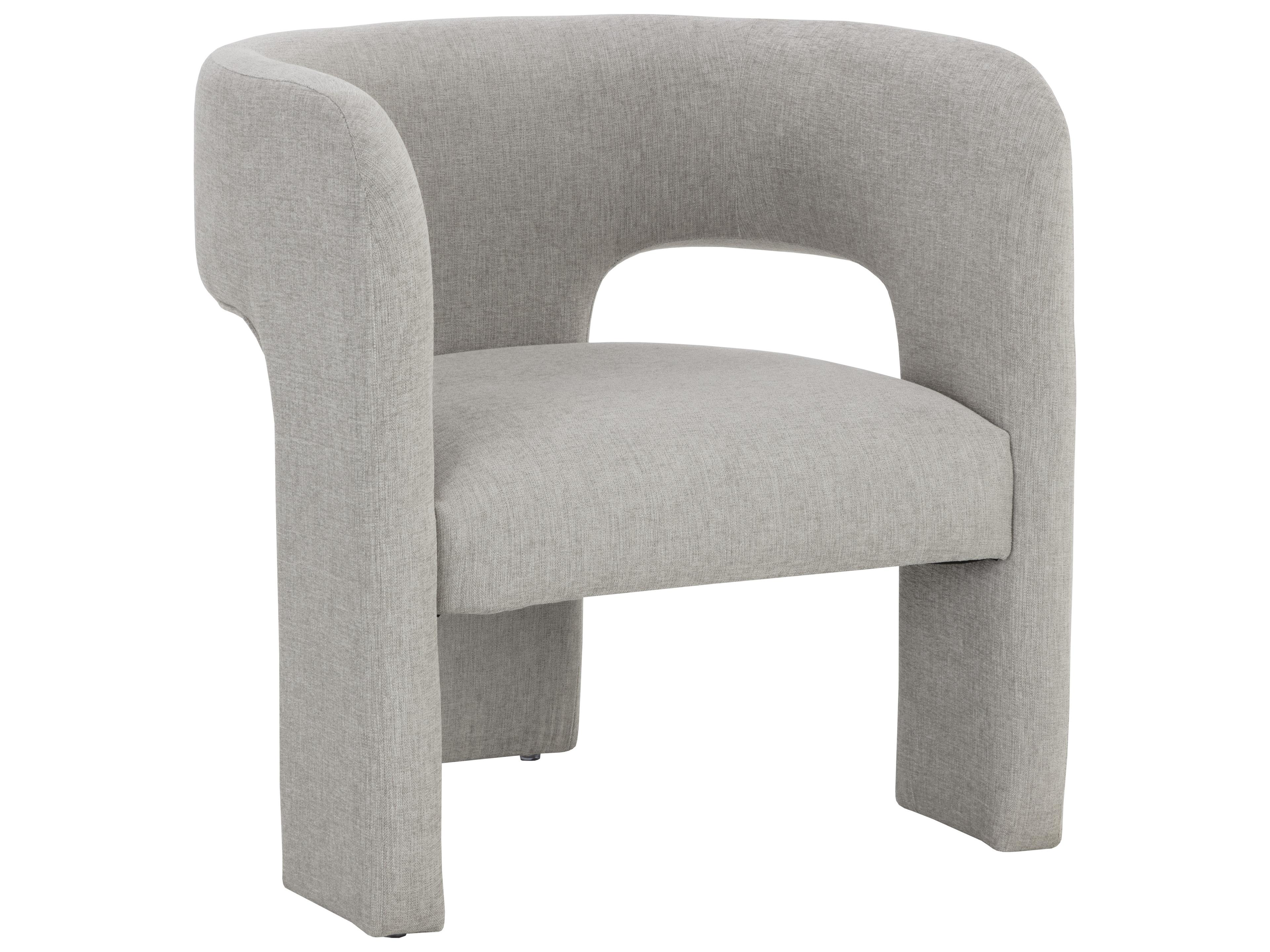 Sunpan Isidore Gray Fabric Accent Chair