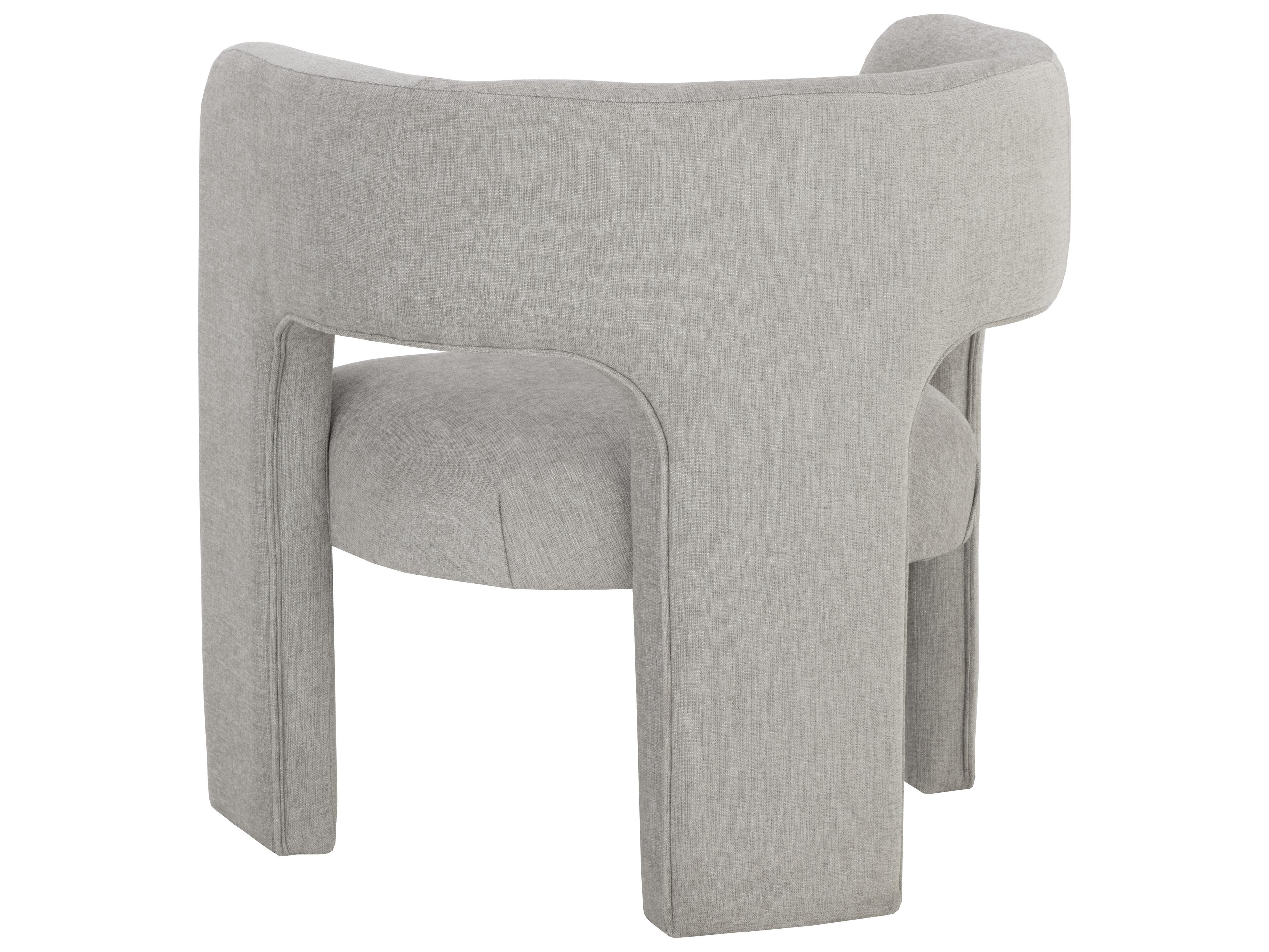 Sunpan Isidore Gray Fabric Accent Chair