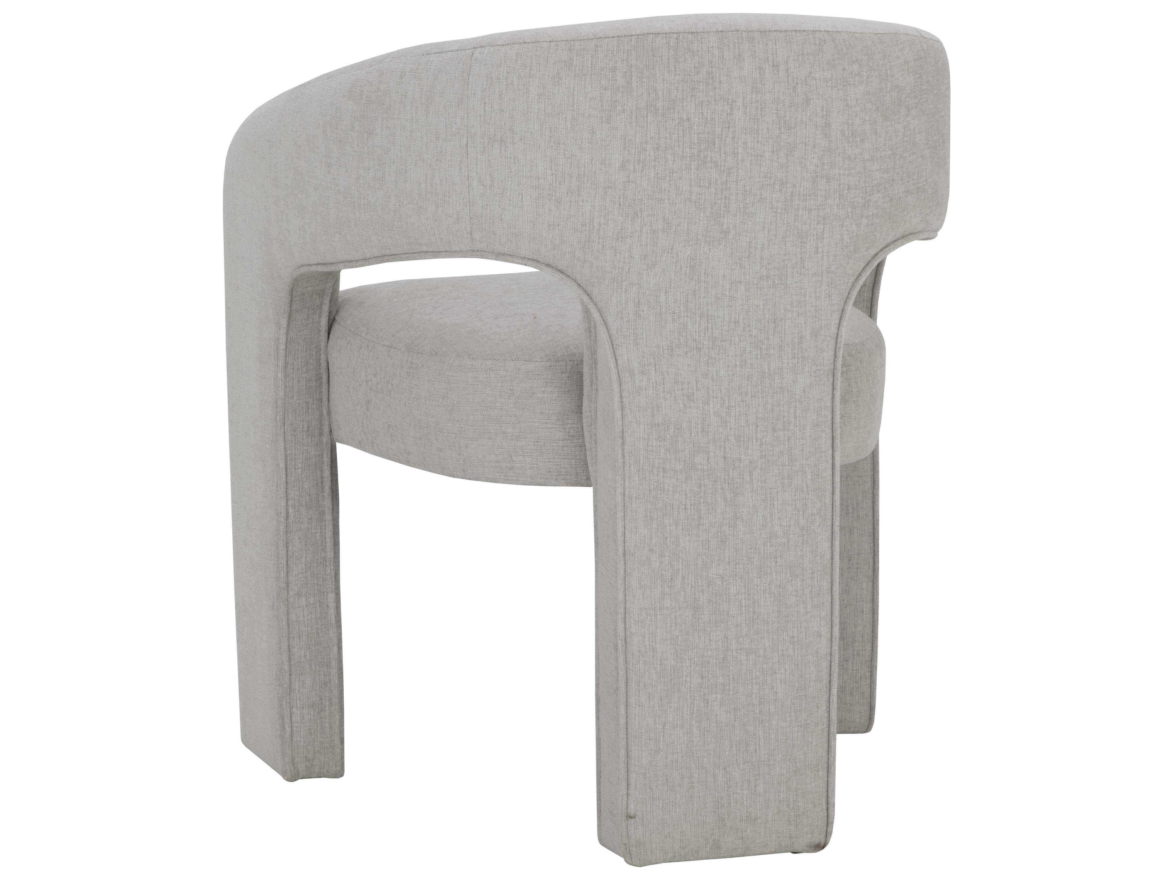 Sunpan Isidore Gray Upholstered Arm Dining Chair