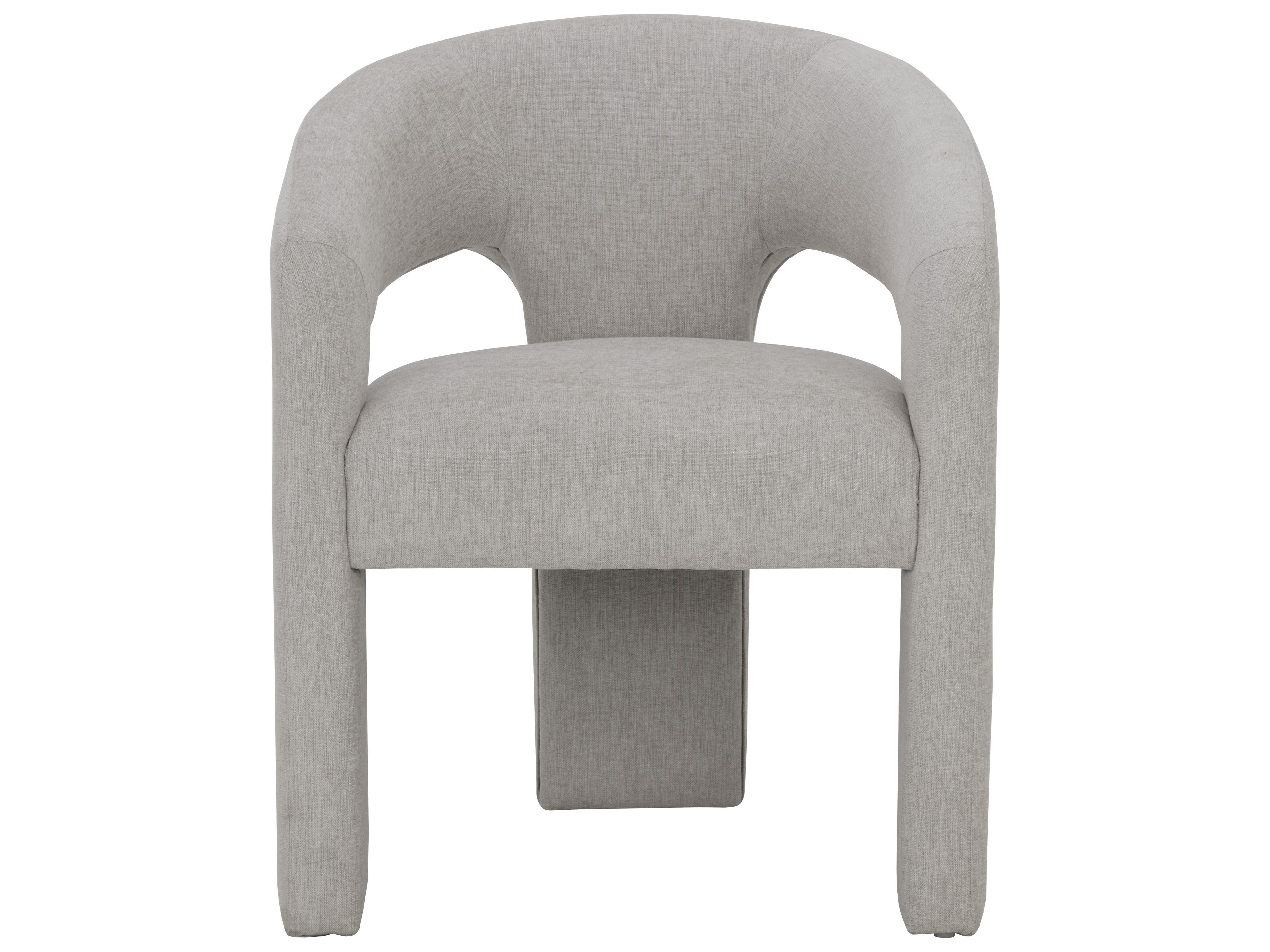 Sunpan Isidore Gray Upholstered Arm Dining Chair
