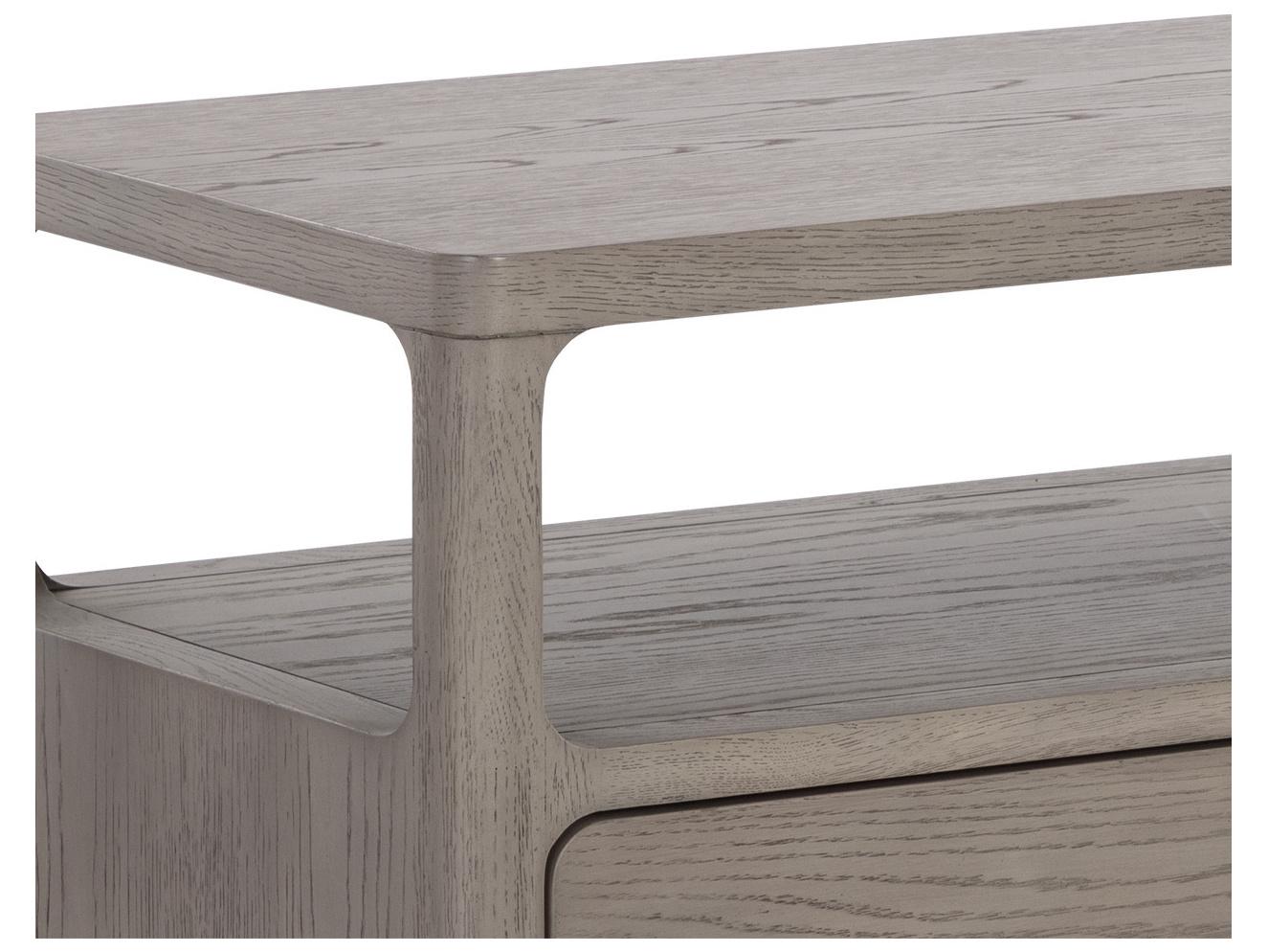 Sunpan Danette 2-Drawers Gray Oak Wood Nightstand