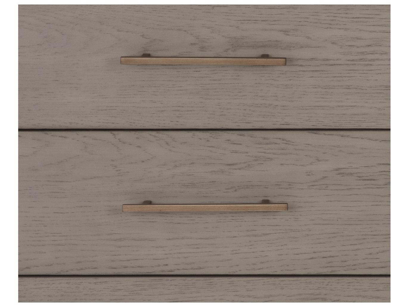 Sunpan Danette 6-Drawers Gray Oak Wood Double Dresser