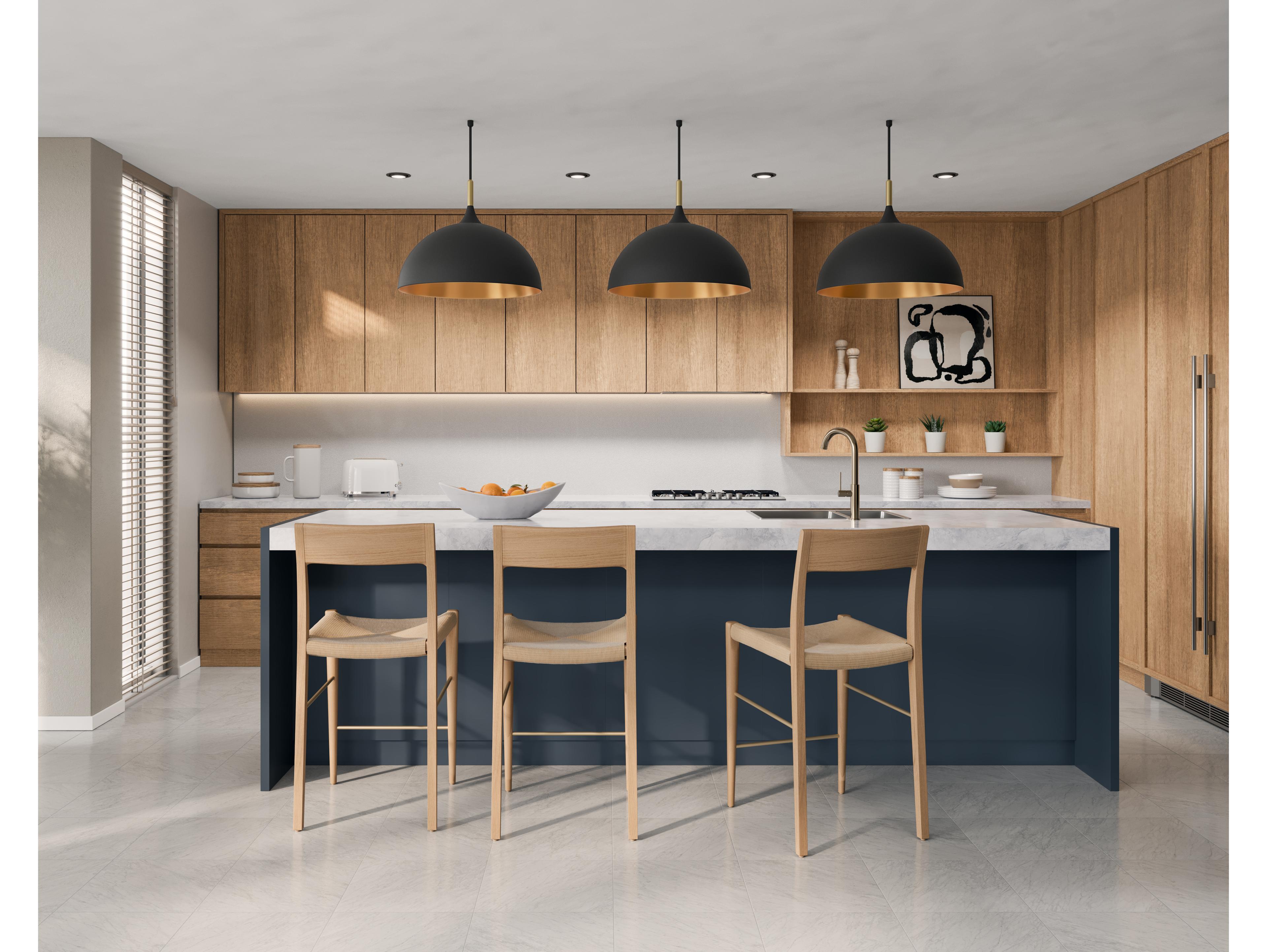 Sunpan Bondi Light Oak Wood Counter Stool