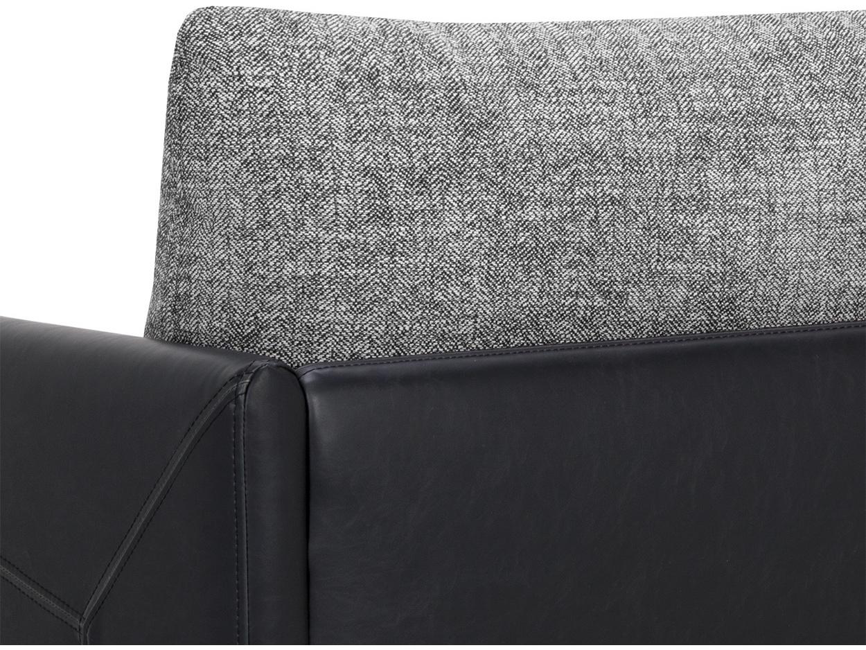 Sunpan Ashi Black Fabric Accent Chair