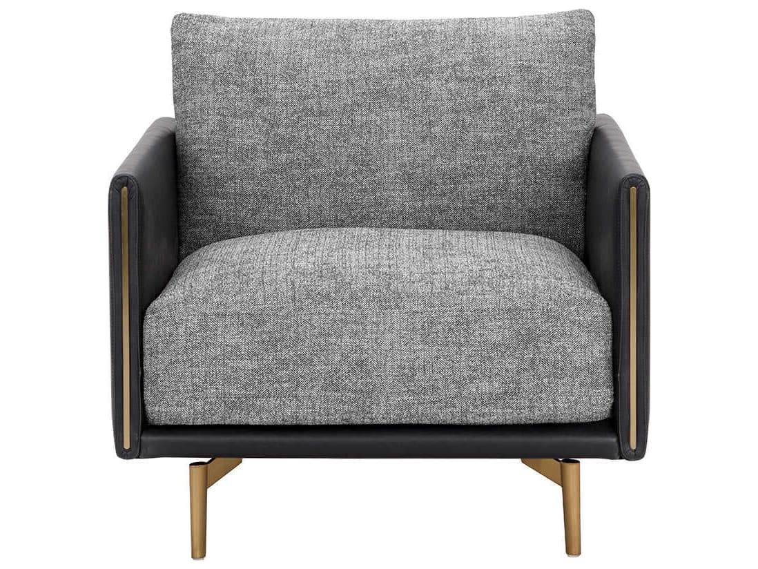 Sunpan Ashi Black Fabric Accent Chair