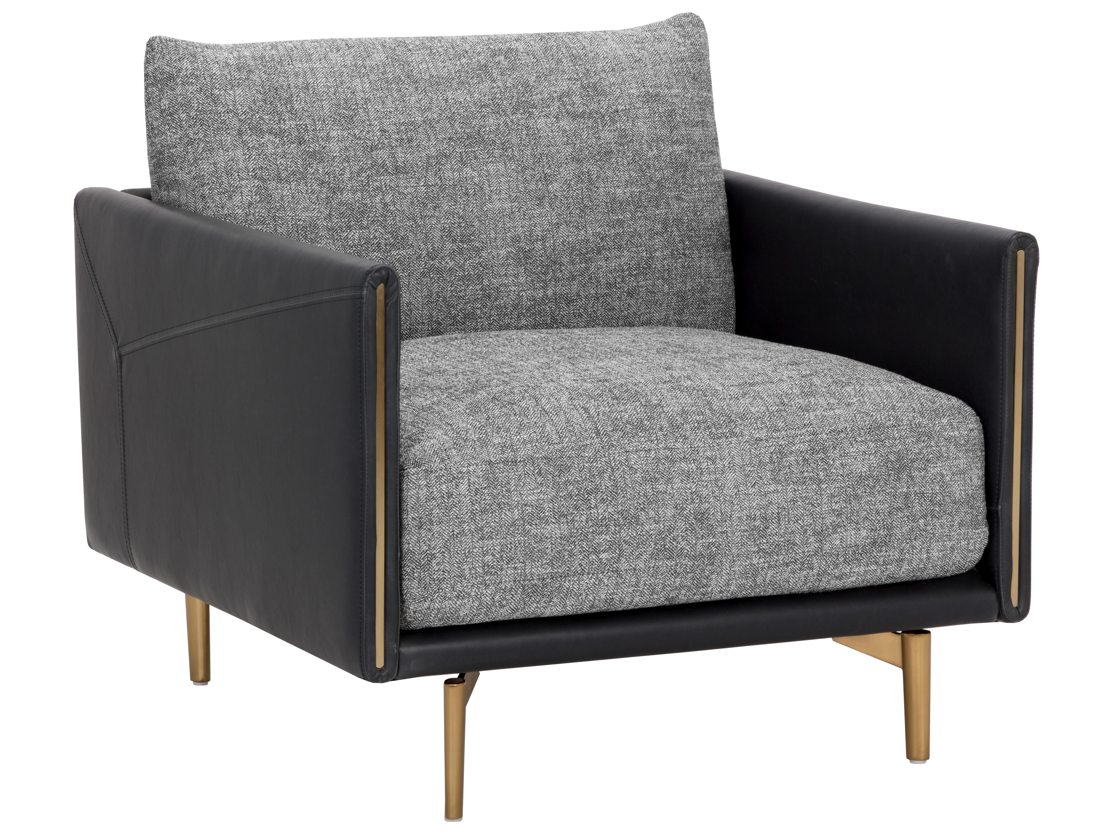 Sunpan Ashi Black Fabric Accent Chair