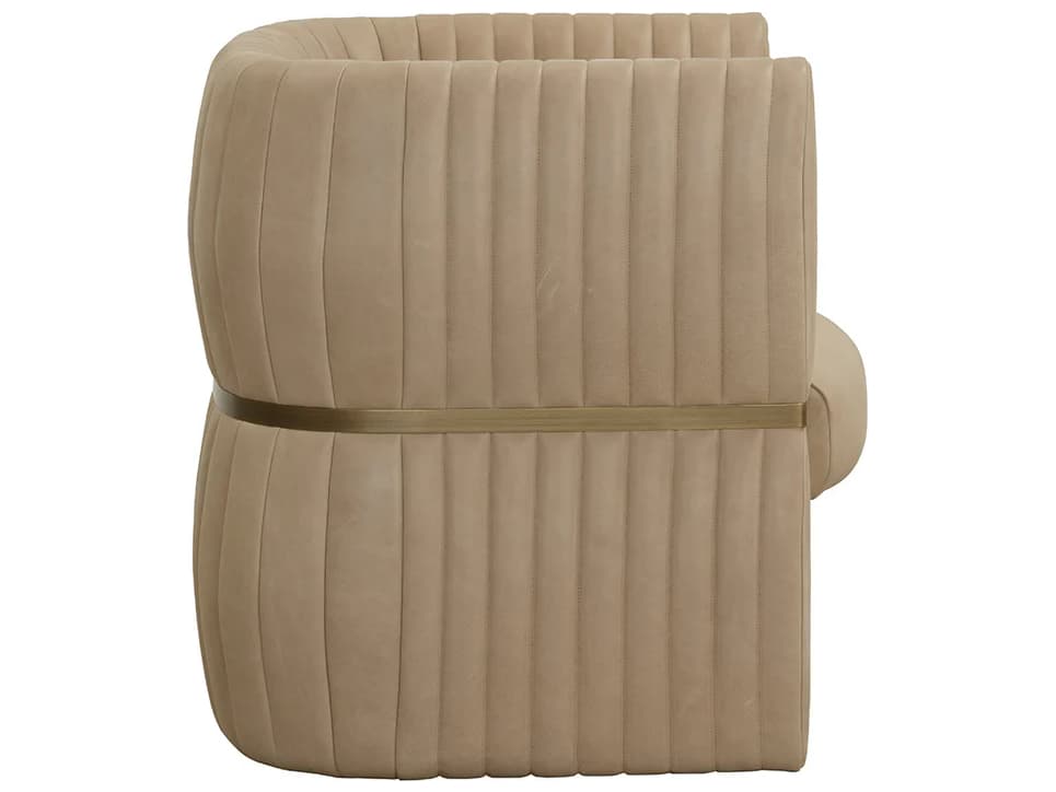 Sunpan Tryor Beige Leather Accent Chair