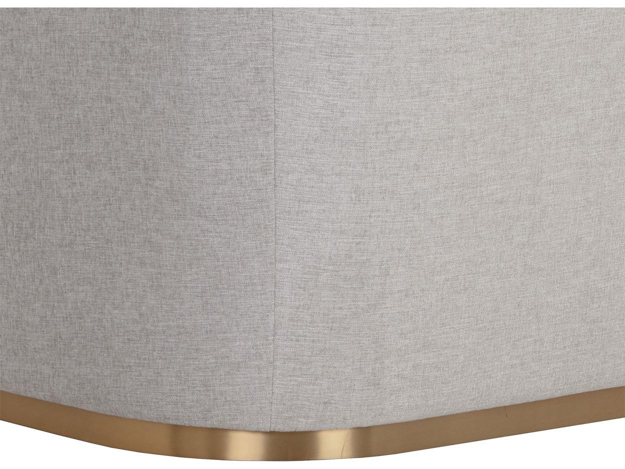 Sunpan Sheva Ernst Sandstone Meg Ash Brown Upholstered Sofa